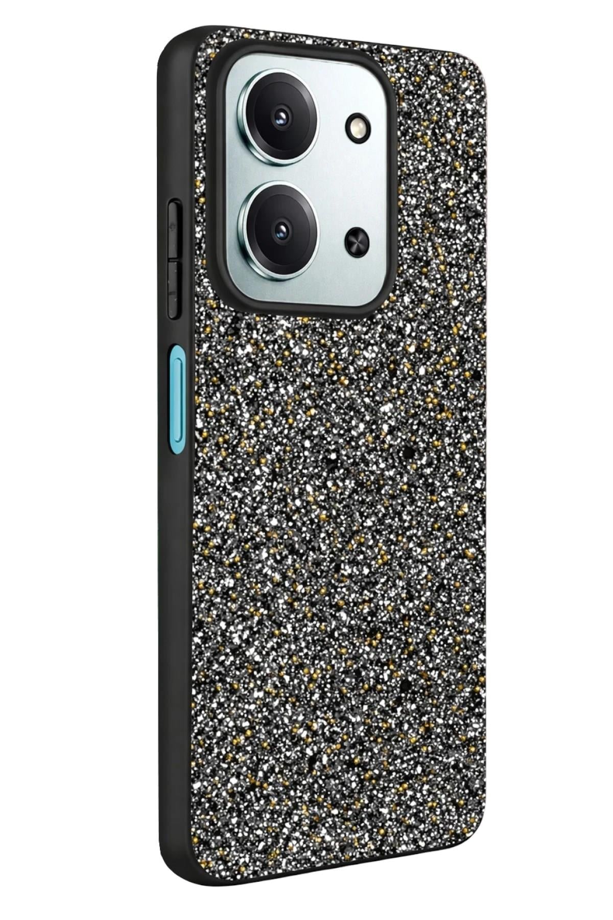 Mey İthalat®   Redmi 15C 4G Bright Simli Kapak - Gold