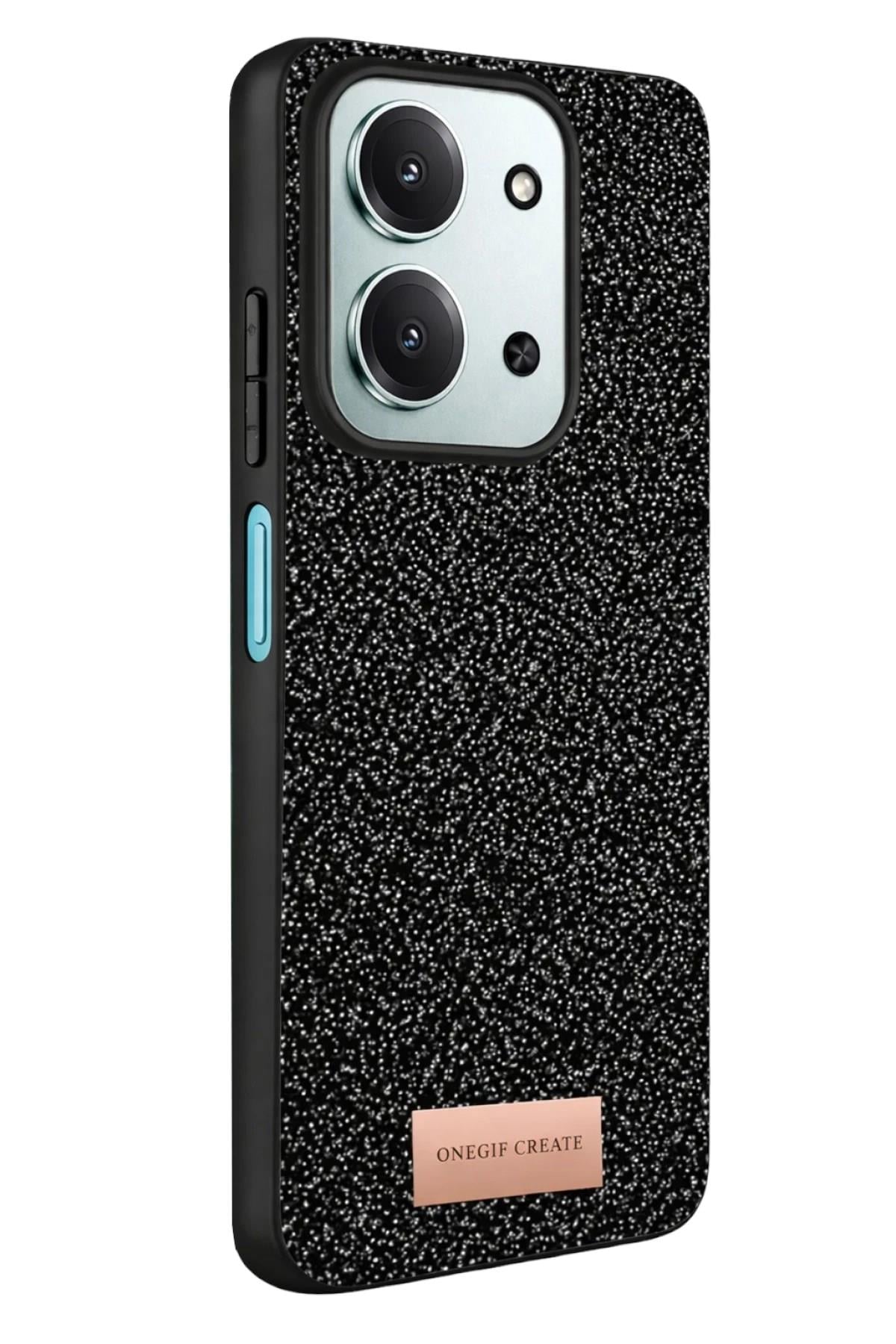 Mey İthalat®   Redmi 15C 4G Bright Simli Kapak - Siyah