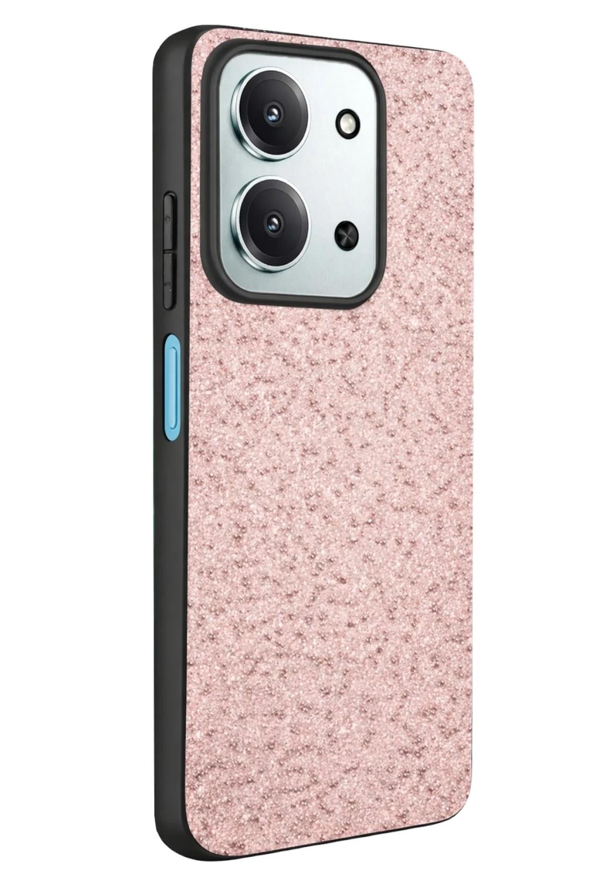 Mey İthalat®   Redmi 15C 4G Bright Simli Kapak - Pembe
