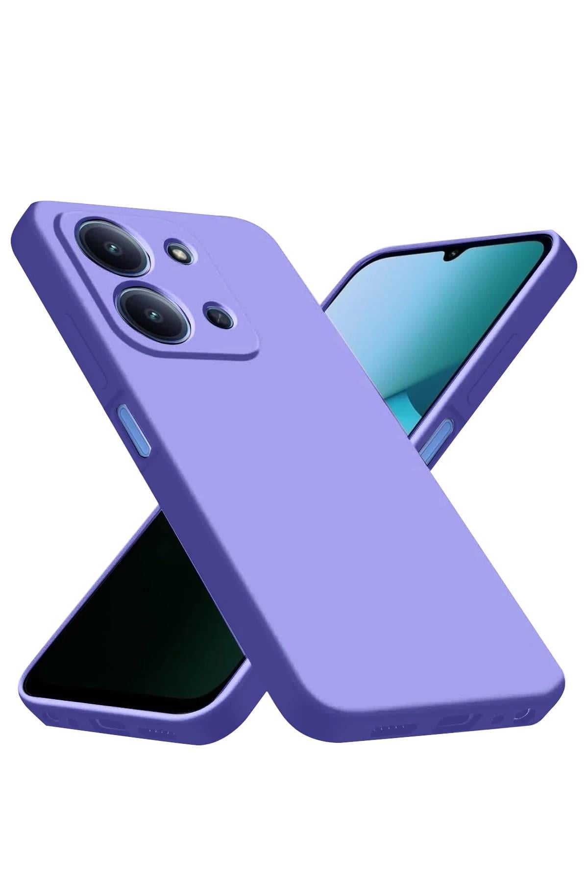 Mey İthalat®   Redmi 15C 4G Nano içi Kadife Silikon - Lila