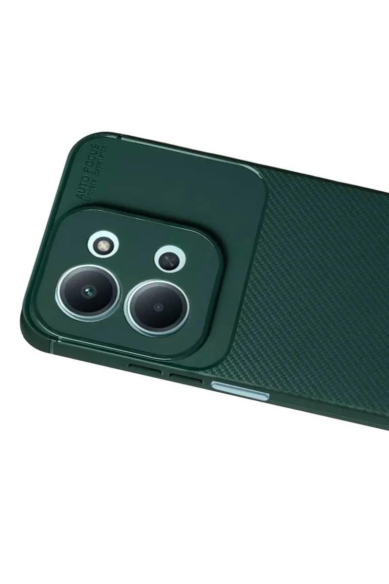 Mey İthalat®   Redmi 15C 5G Auto Focus Karbon Kapak - Koyu Yeşil