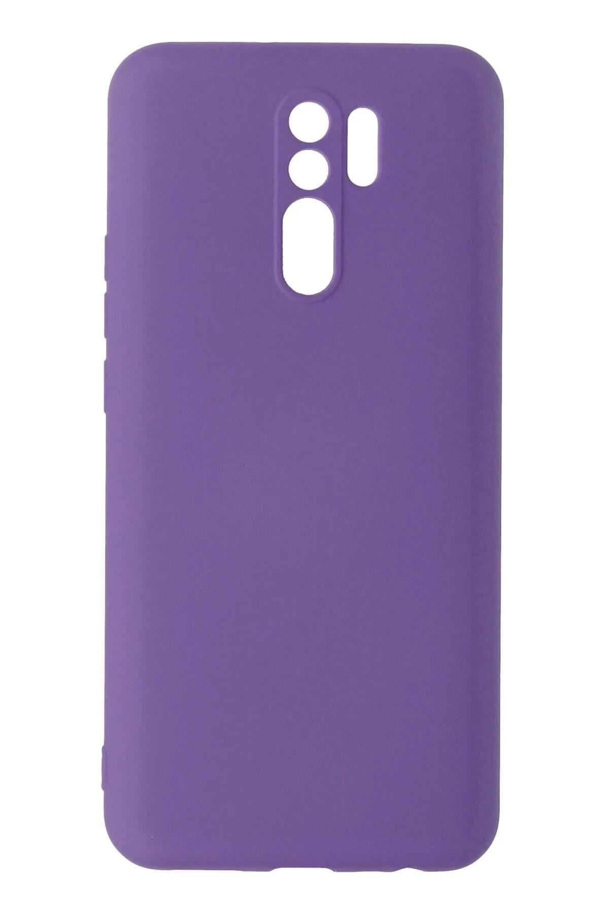 Mey İthalat®   Redmi 9 Kılıf Nano içi Kadife Silikon - Mor