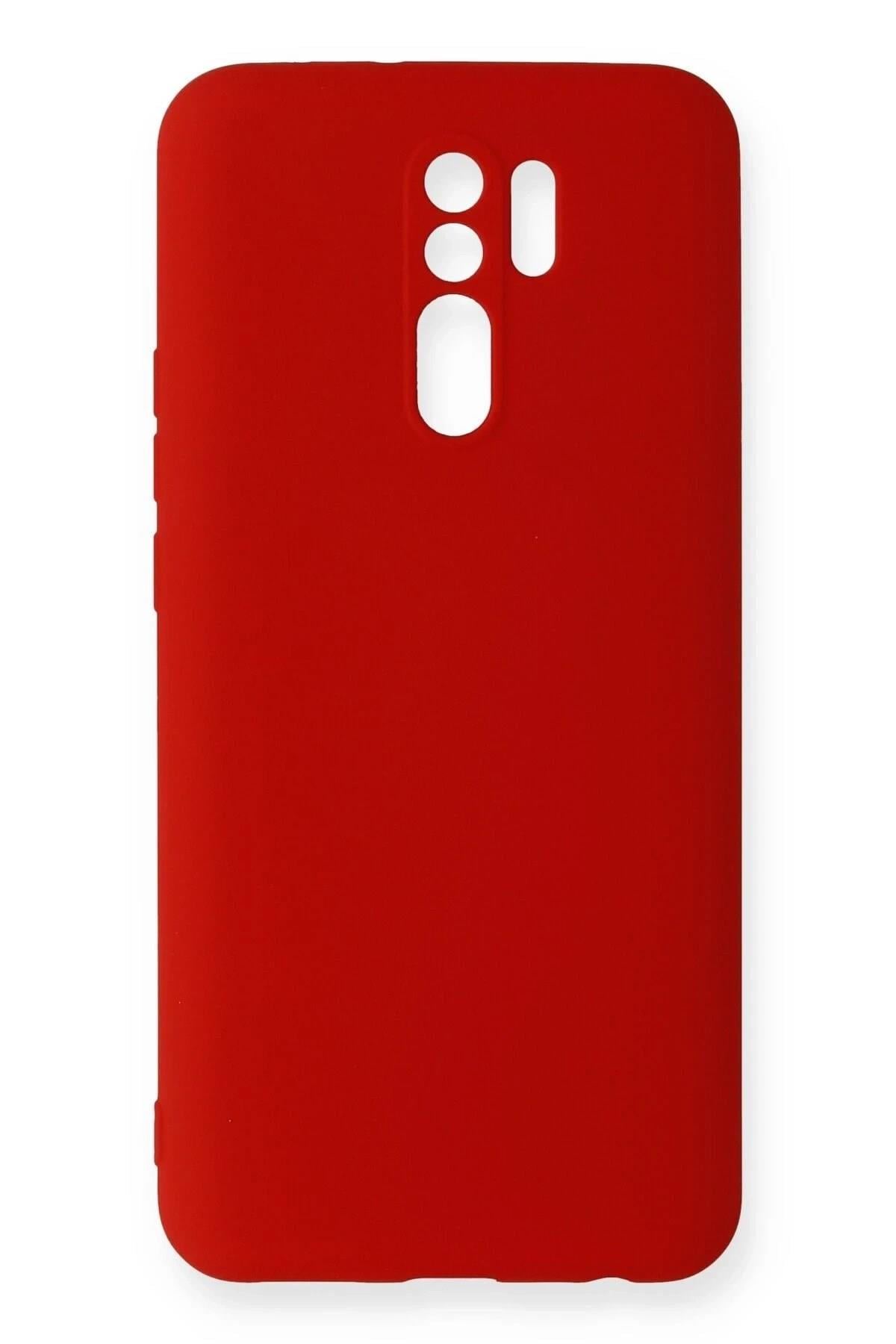 Mey İthalat®   Redmi 9 Kılıf Nano içi Kadife Silikon - Kırmızı