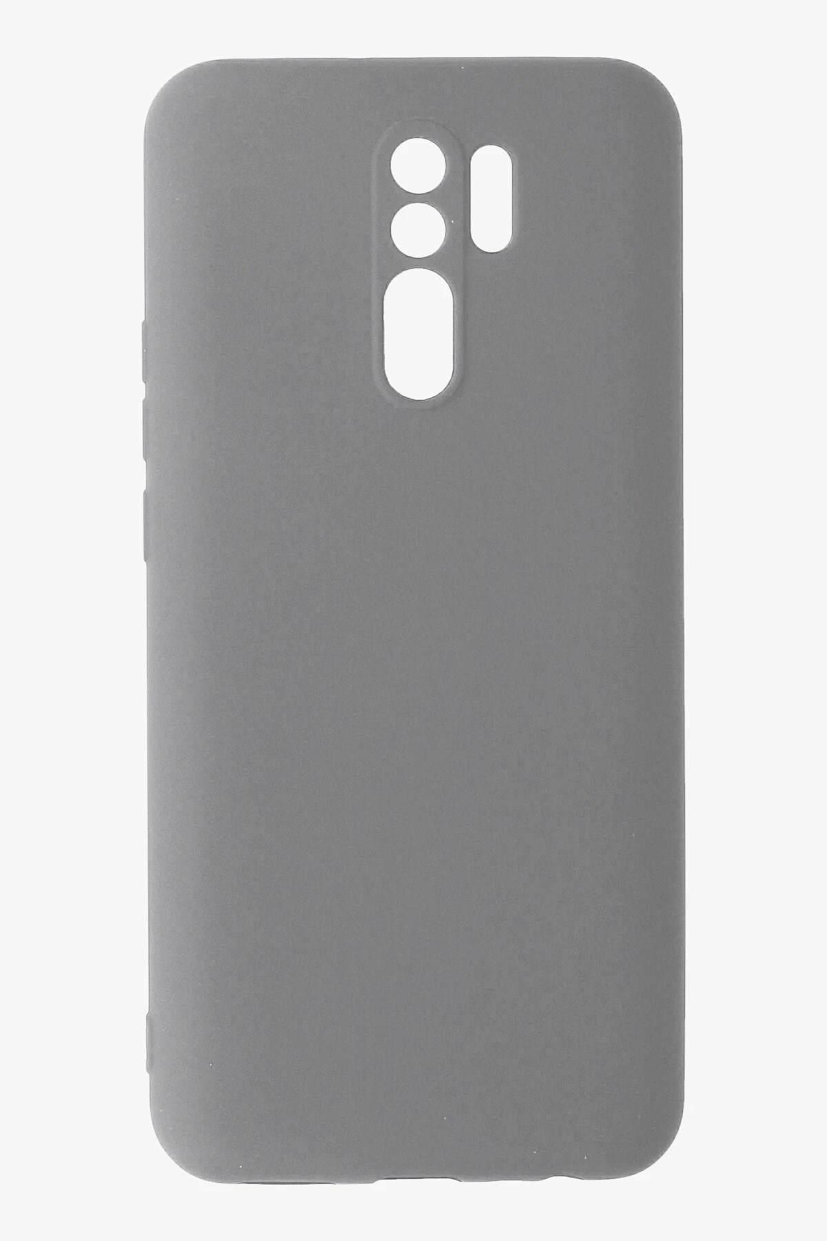 Mey İthalat®   Redmi 9 Kılıf Nano içi Kadife Silikon - Gri