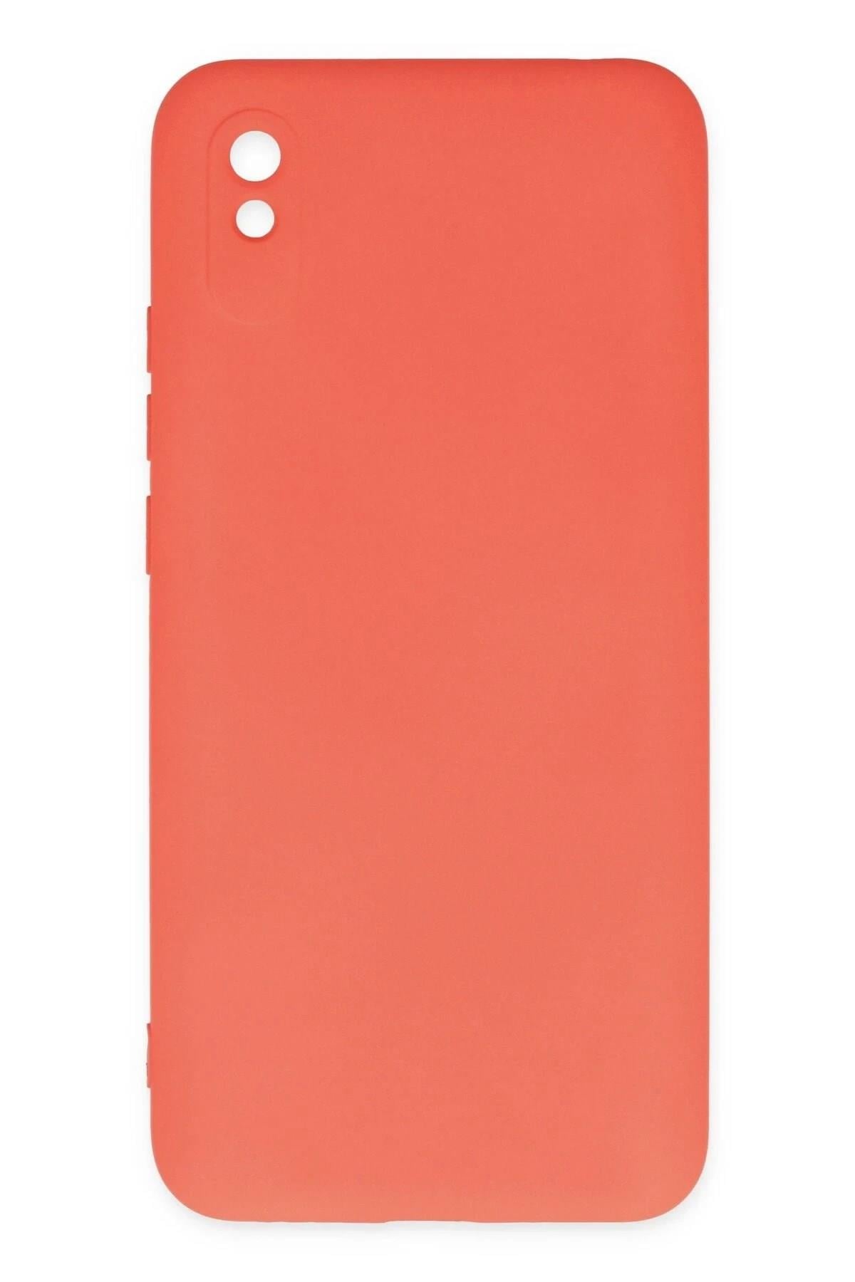 Mey İthalat®   Redmi 9A Kılıf Nano içi Kadife Silikon - Turuncu