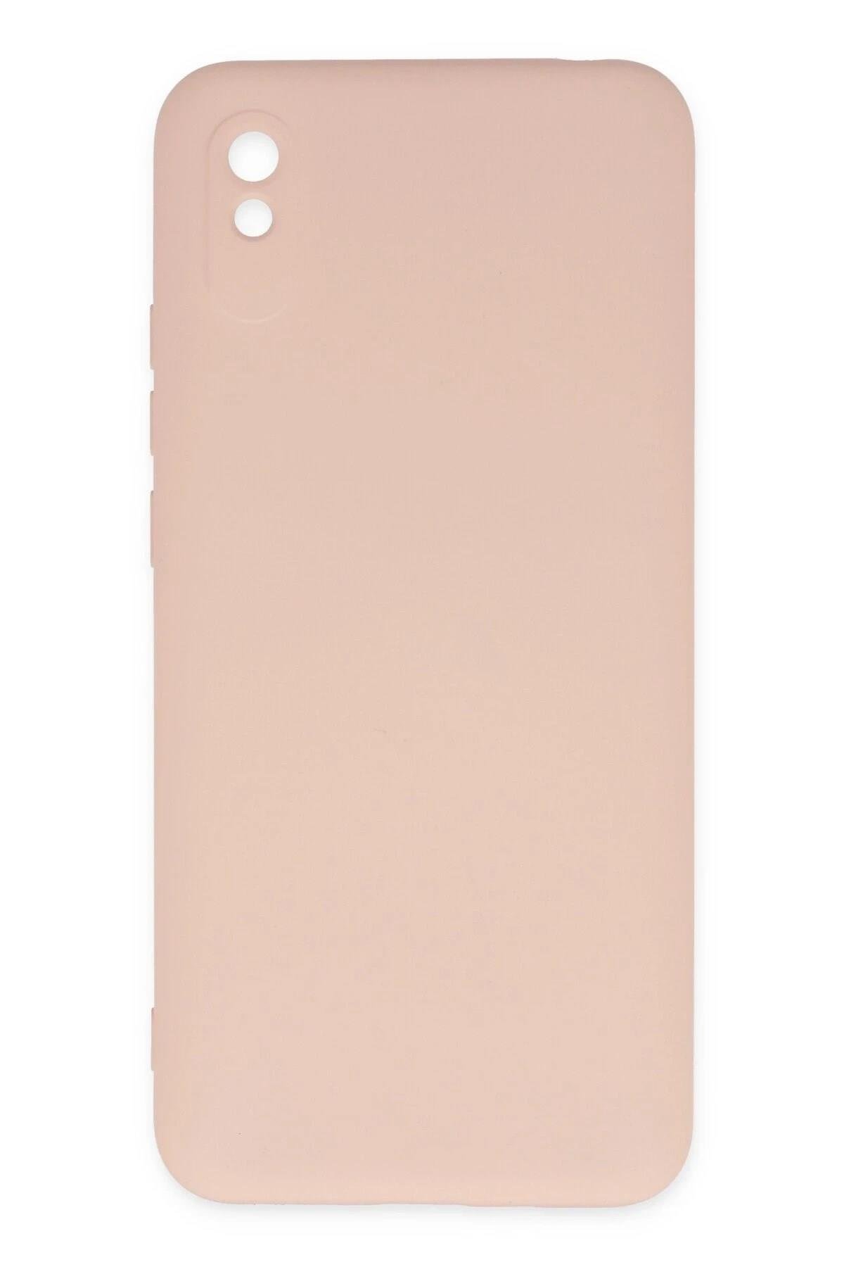 Mey İthalat®   Redmi 9A Kılıf Nano içi Kadife Silikon - Pudra
