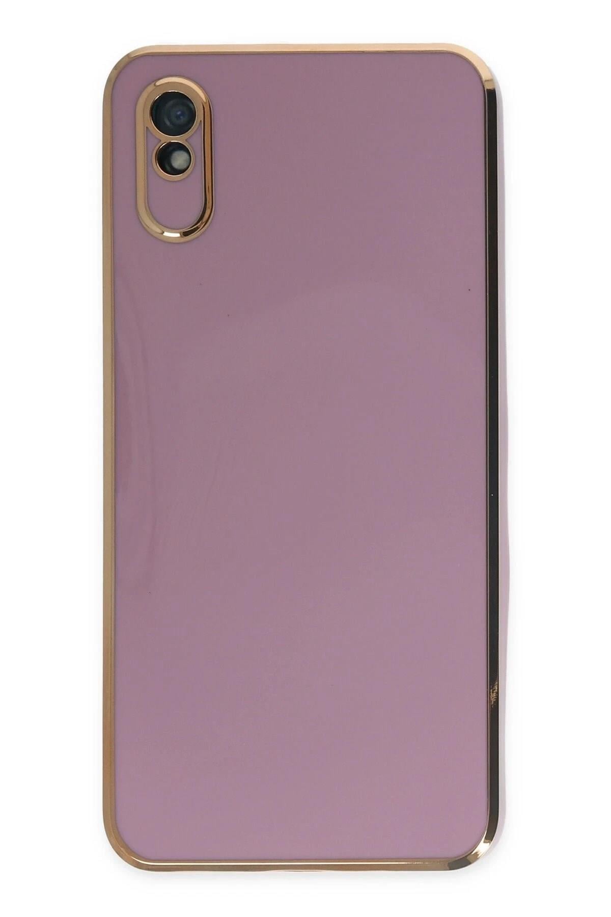 Mey İthalat®   Redmi 9A Kılıf Volet Silikon - Mor