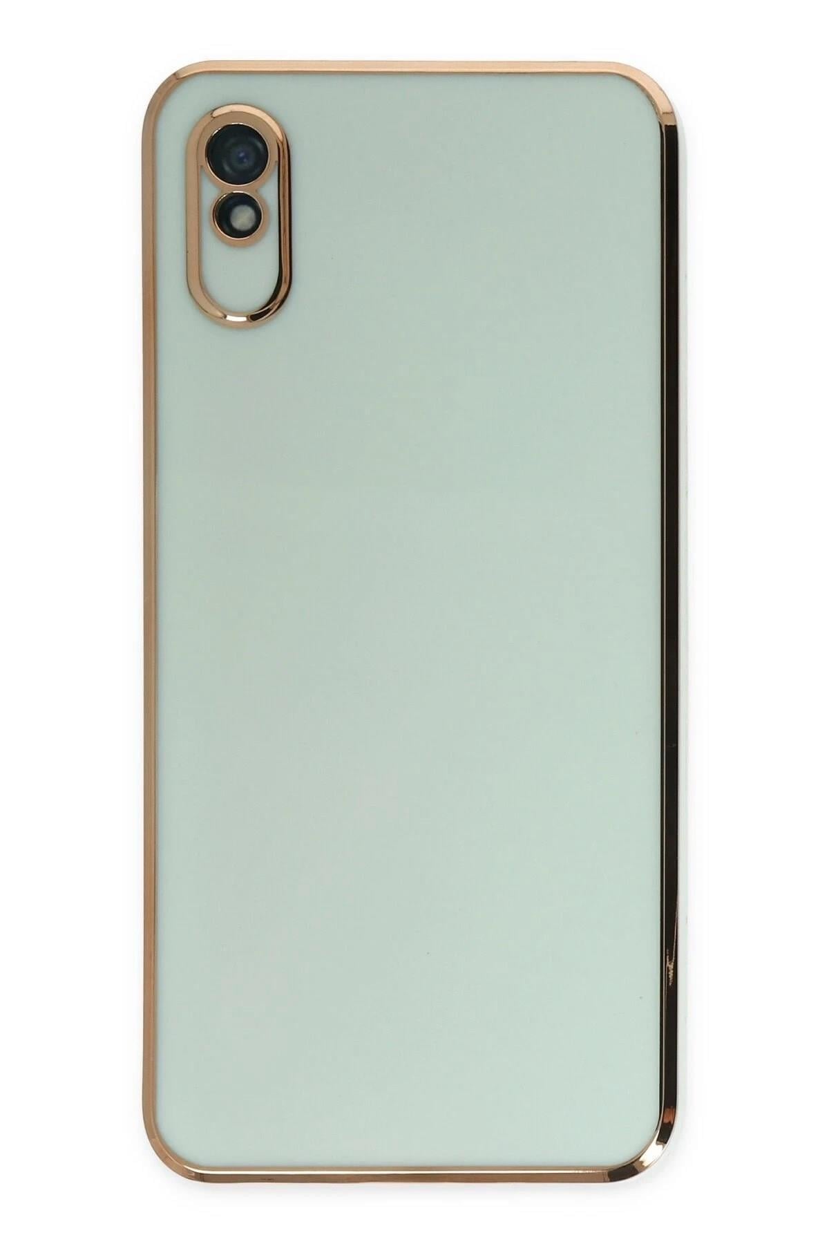 Mey İthalat®   Redmi 9A Kılıf Volet Silikon - Açık Yeşil