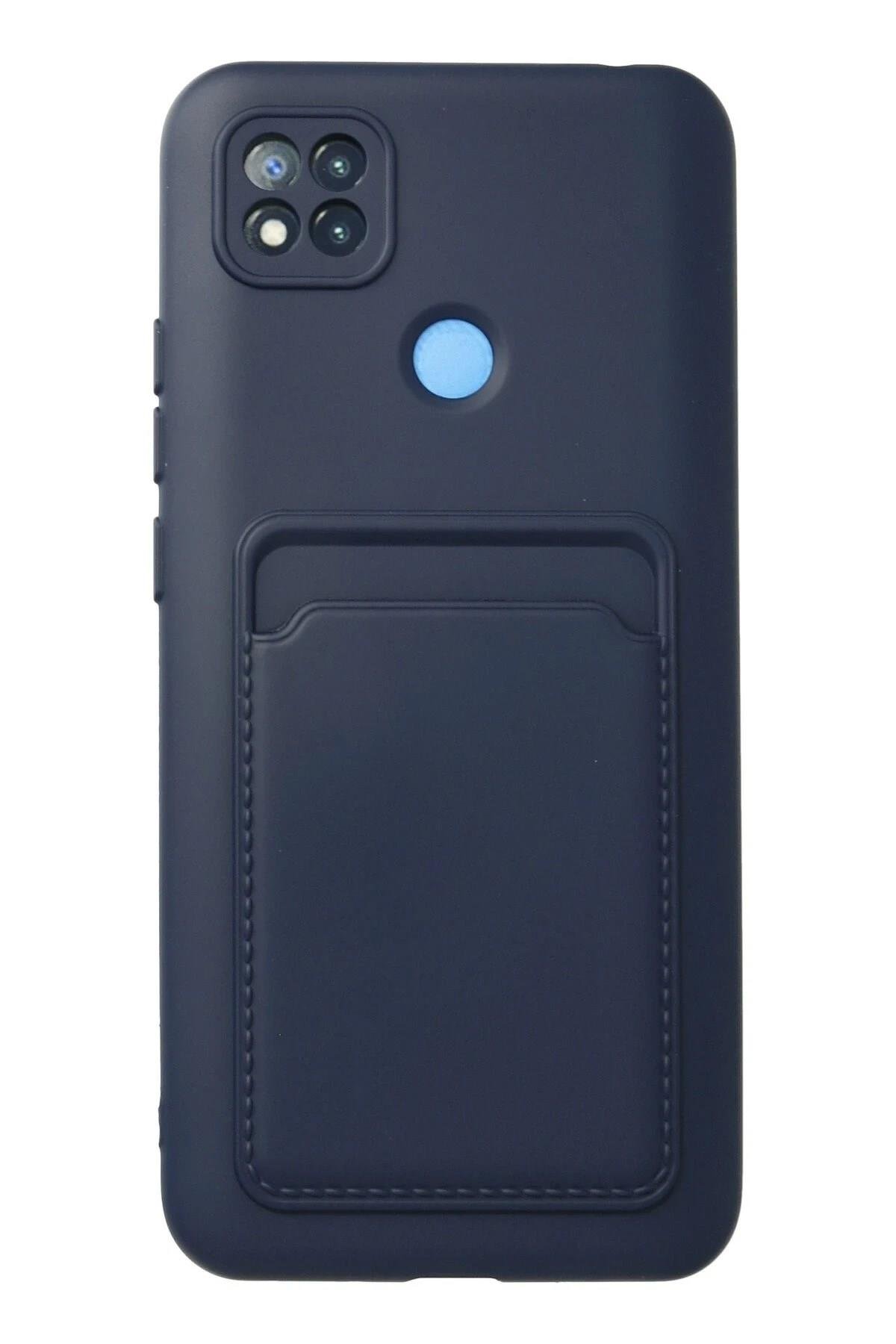 Mey İthalat®   Redmi 9C Kılıf Kelvin Kartvizitli Silikon - Lacivert