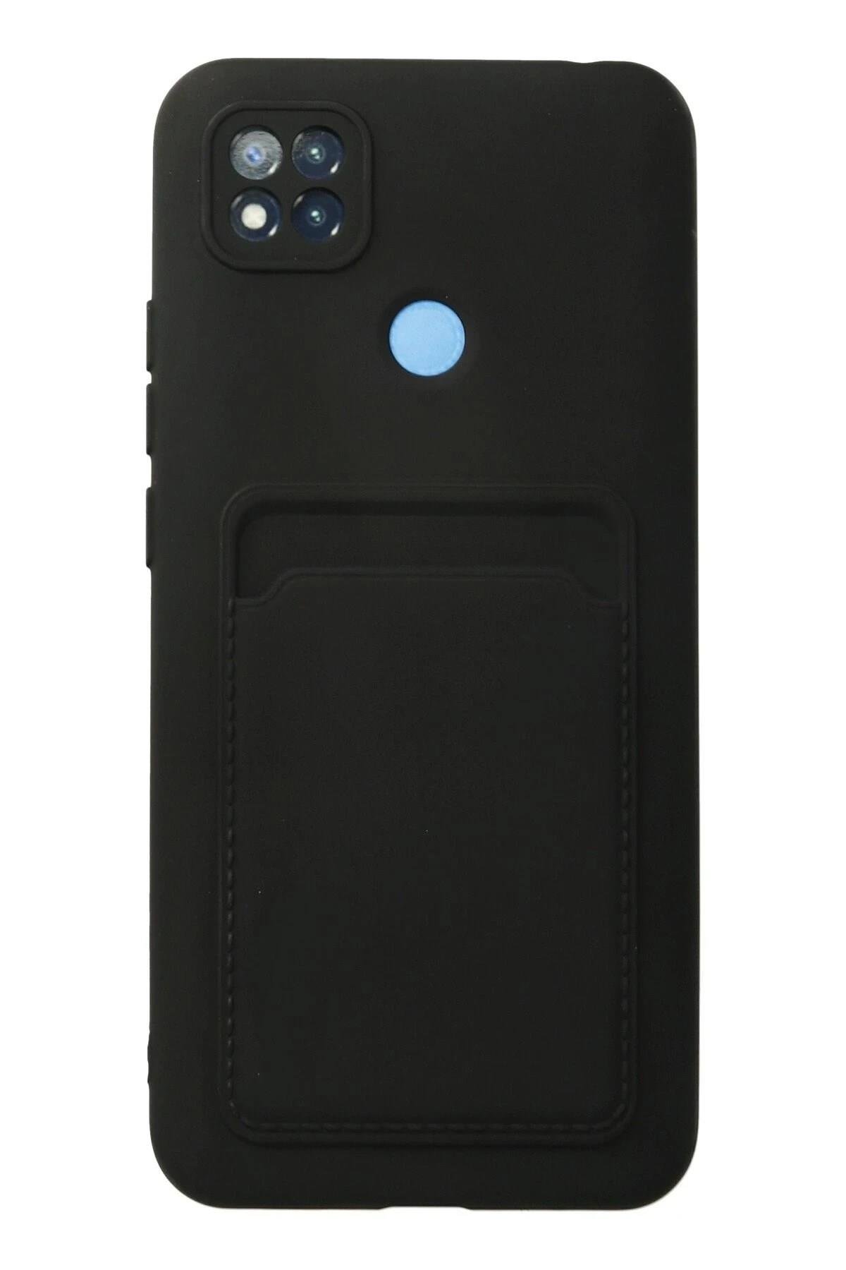 Mey İthalat®   Redmi 9C Kılıf Kelvin Kartvizitli Silikon - Siyah