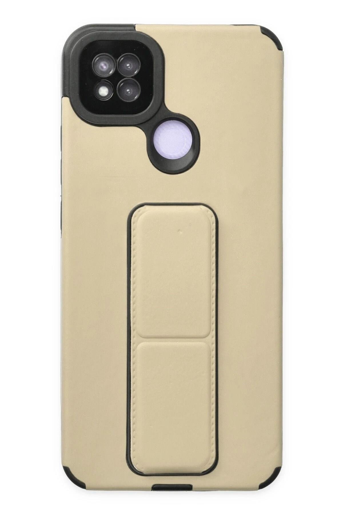 Mey İthalat®   Redmi 9C Kılıf Mega Standlı Silikon - Gold