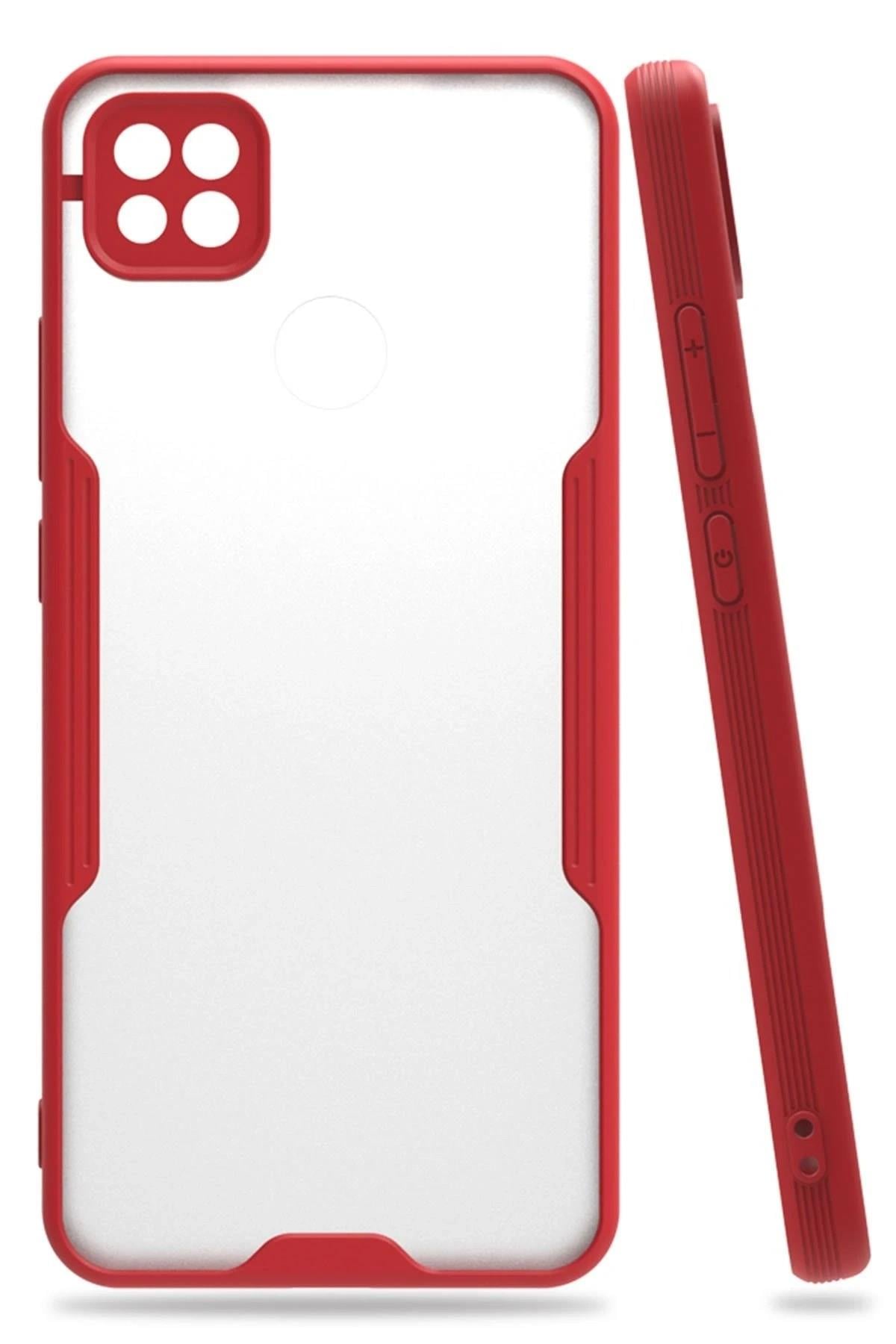 Mey İthalat®   Redmi 9C Kılıf Platin Silikon - Kırmızı