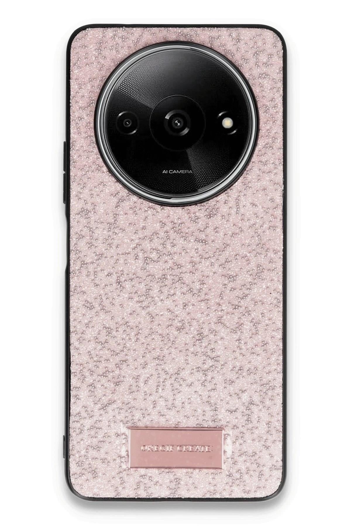 Mey İthalat®   Redmi A3 4G Bright Simli Kapak - Pembe