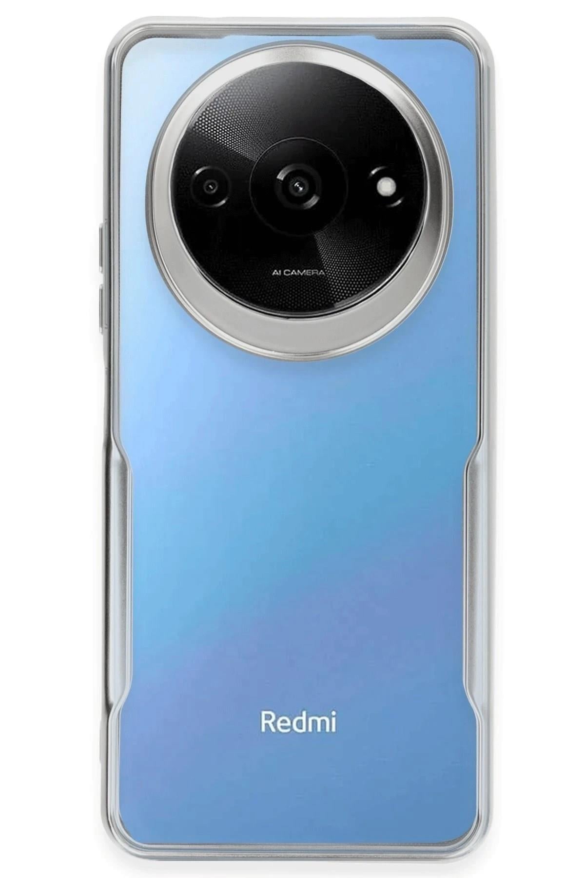 Mey İthalat®   Redmi A3 4G Kılıf Boyi Silikon Kapak - Gümüş