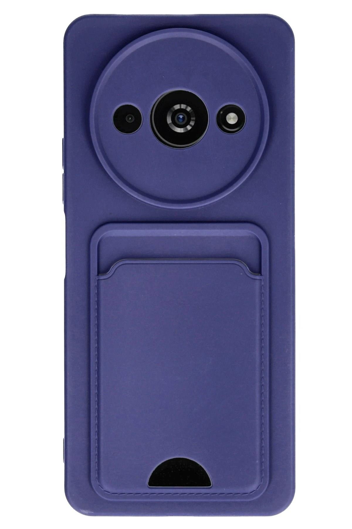Mey İthalat®   Redmi A3 4G Kılıf Kelvin Kartvizitli Silikon - Lacivert