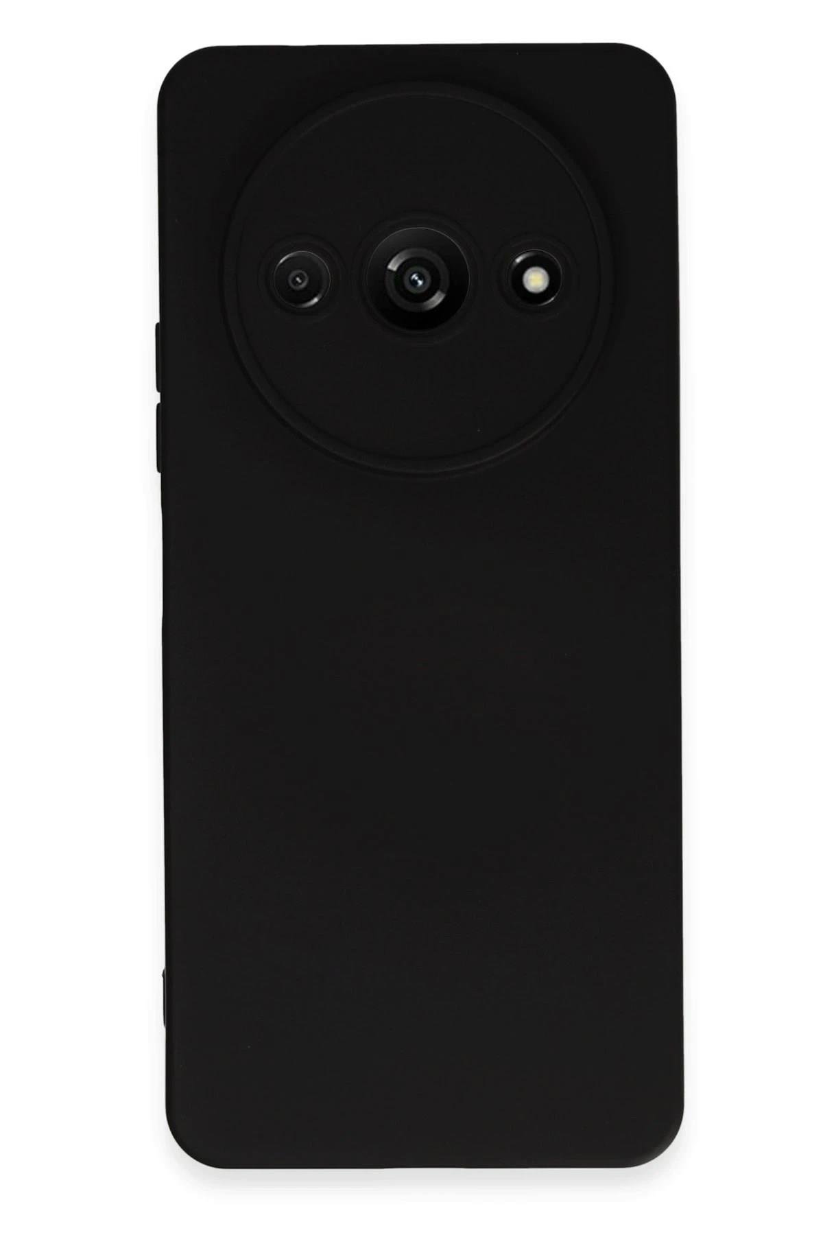 Mey İthalat®   Redmi A3 4G Kılıf Nano içi Kadife Silikon - Siyah