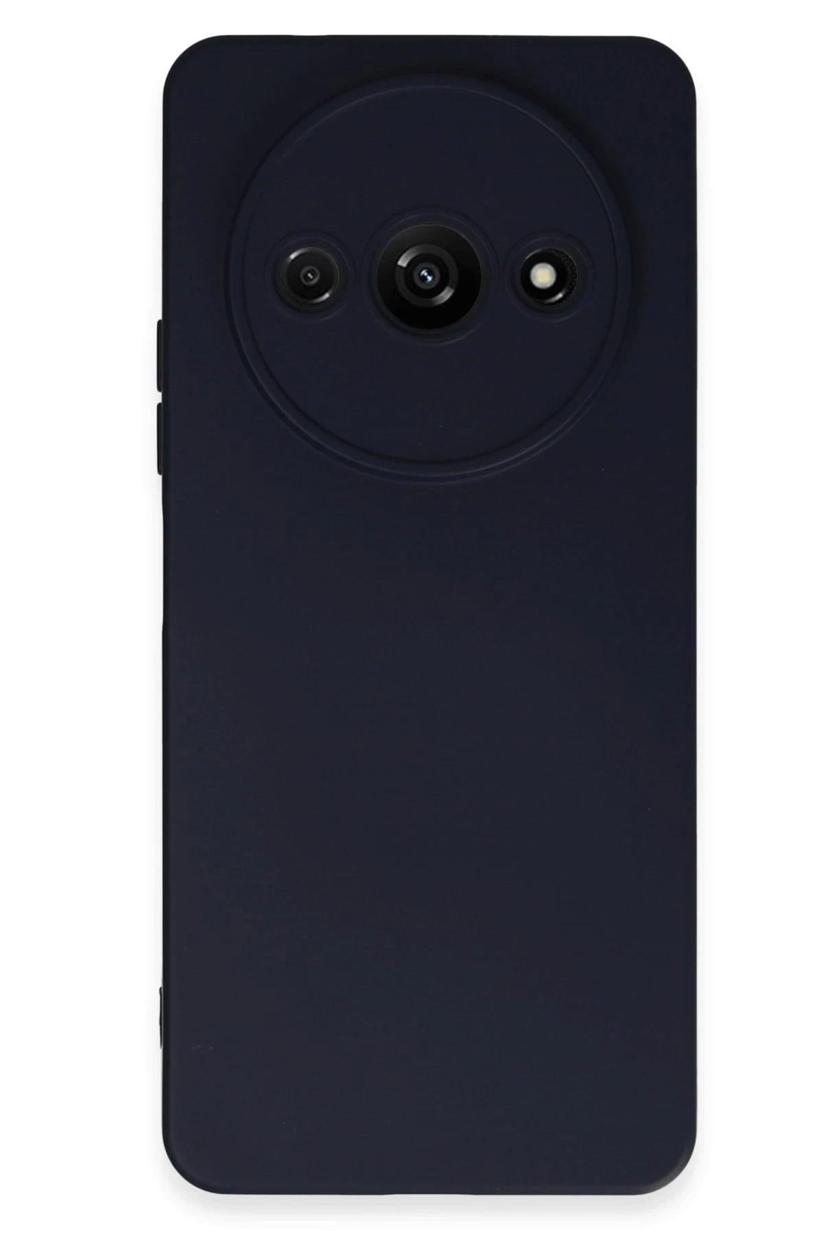 Mey İthalat®   Redmi A3 4G Kılıf Nano içi Kadife Silikon - Lacivert