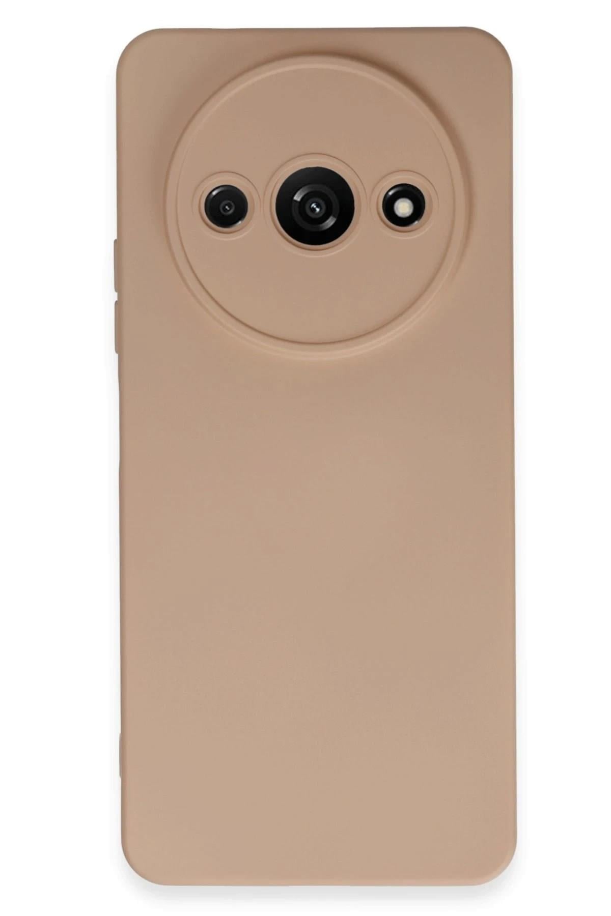 Mey İthalat®   Redmi A3 4G Kılıf Nano içi Kadife Silikon - Pudra