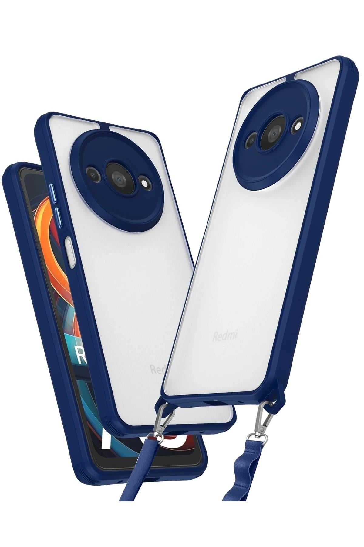 Mey İthalat®   Redmi A3 4G Kılıf Penta Silikon Kılıf - Lacivert