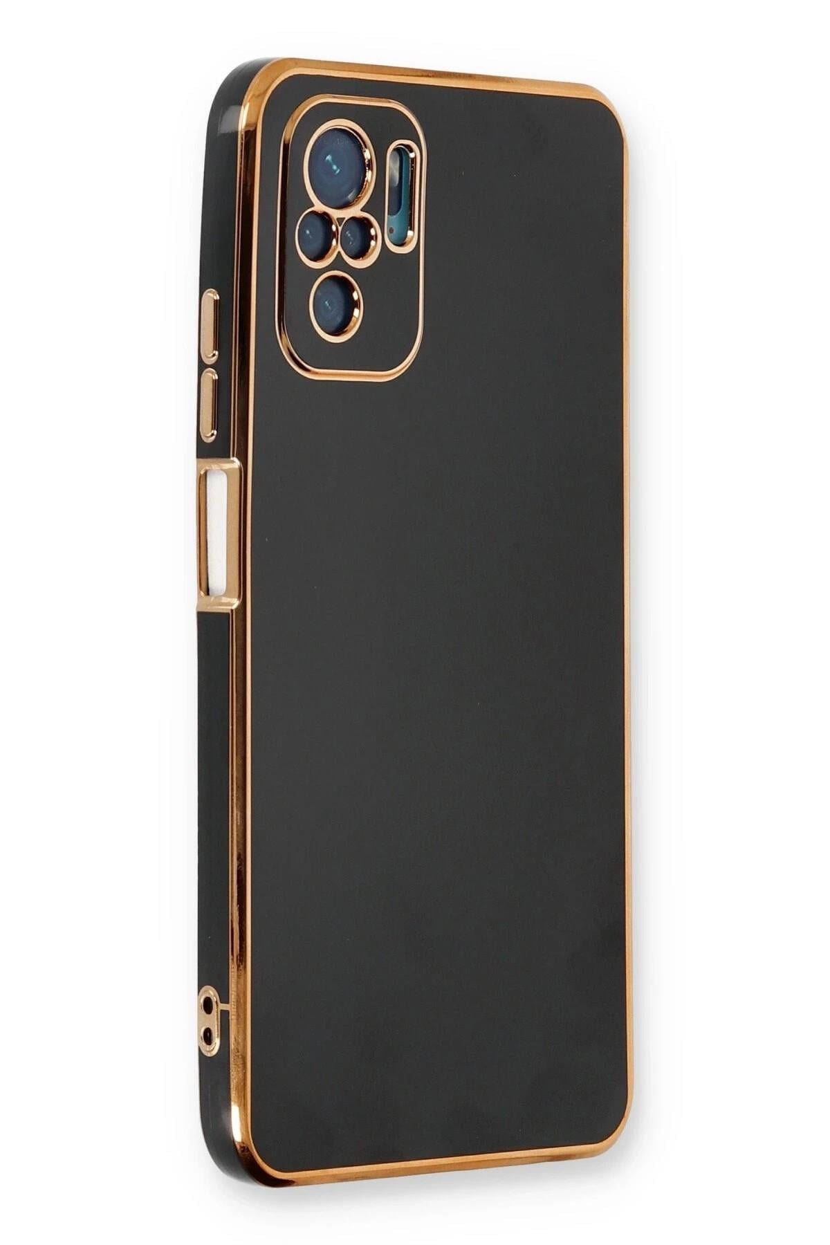 Mey İthalat®   Redmi Note 10 Kılıf Volet Silikon - Siyah