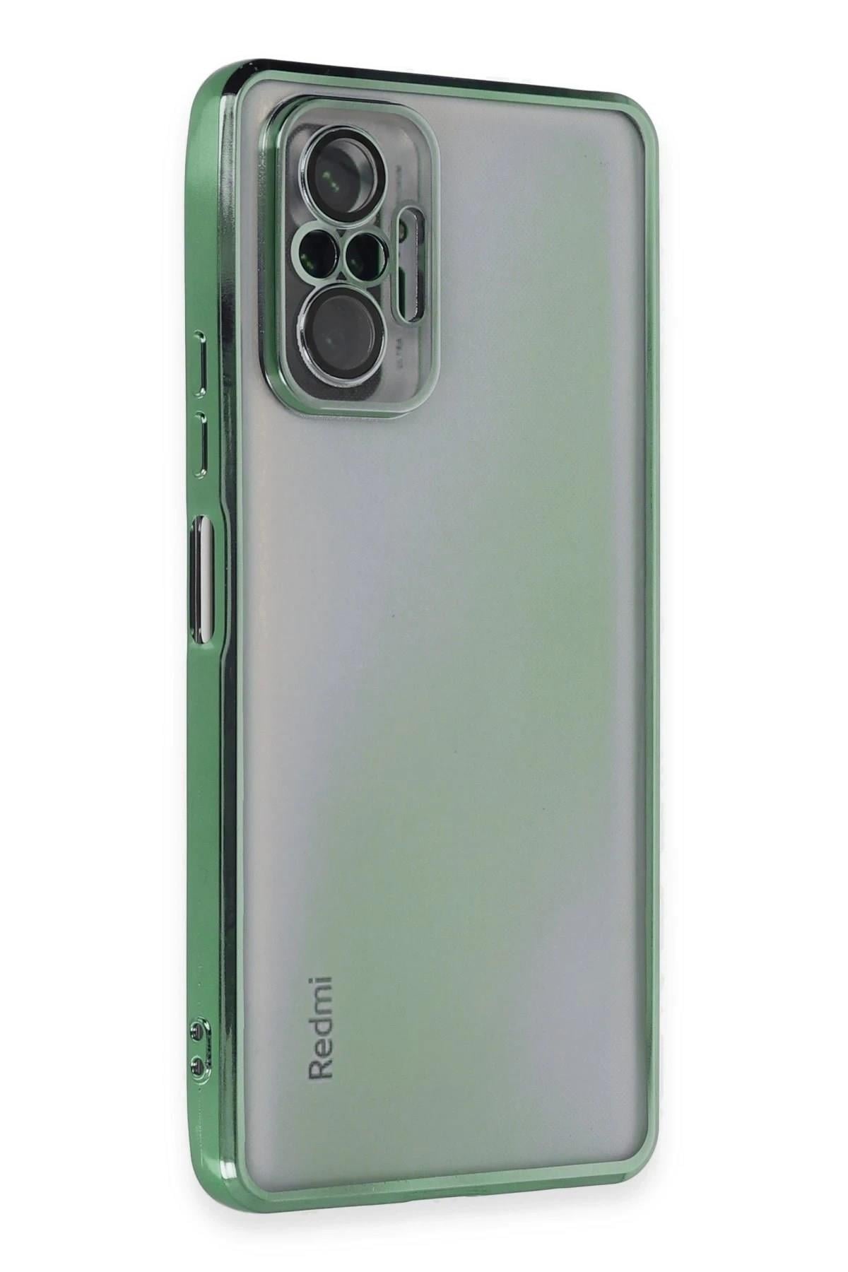 Mey İthalat®   Redmi Note 10 Pro Kılıf  Lensli Silikon - Yeşil