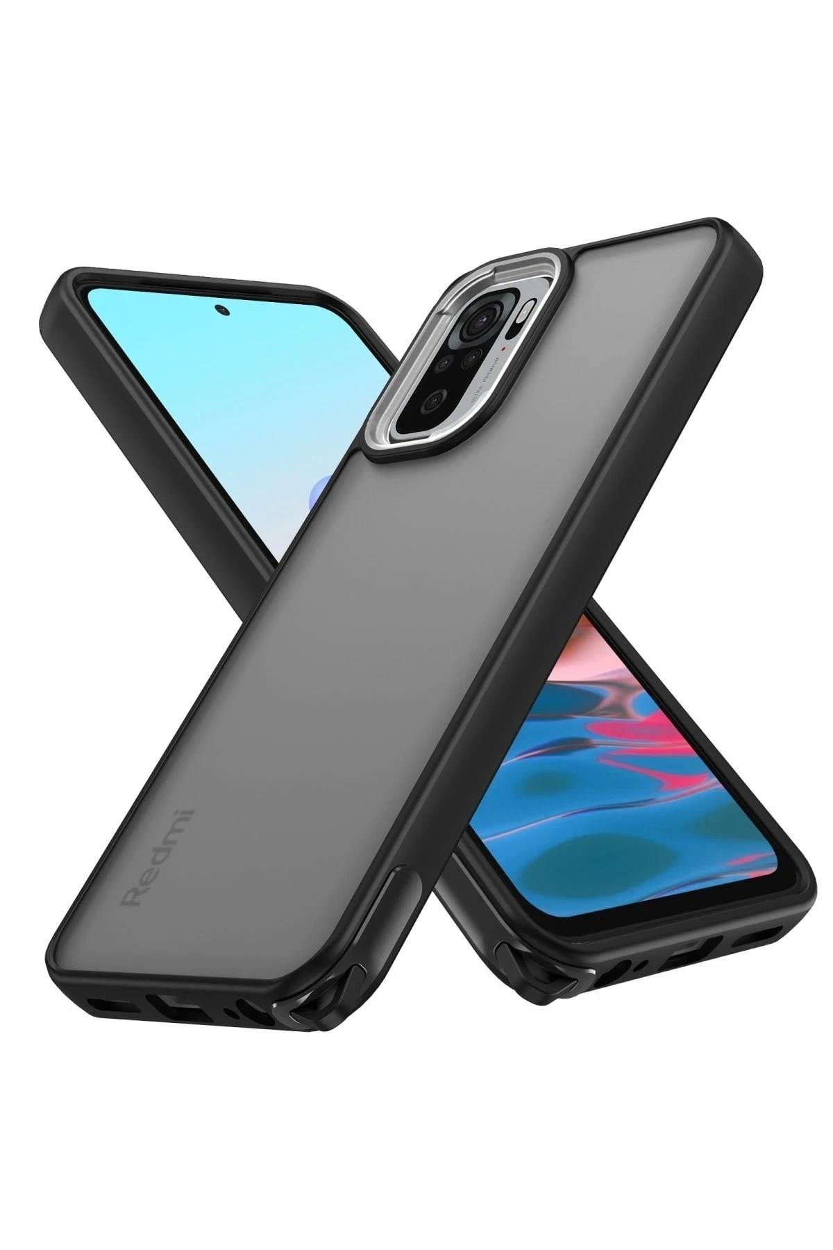 Mey İthalat®   Redmi Note 10 Pro Kılıf Elegant Kapak - Siyah