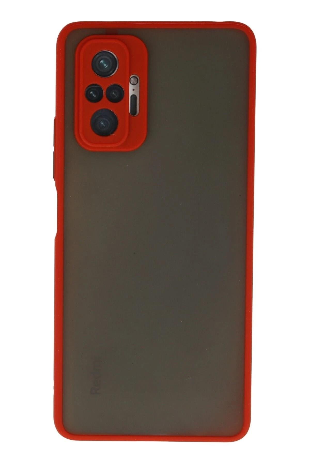 Mey İthalat®   Redmi Note 10 Pro Kılıf Montreal Silikon Kapak - Kırmızı