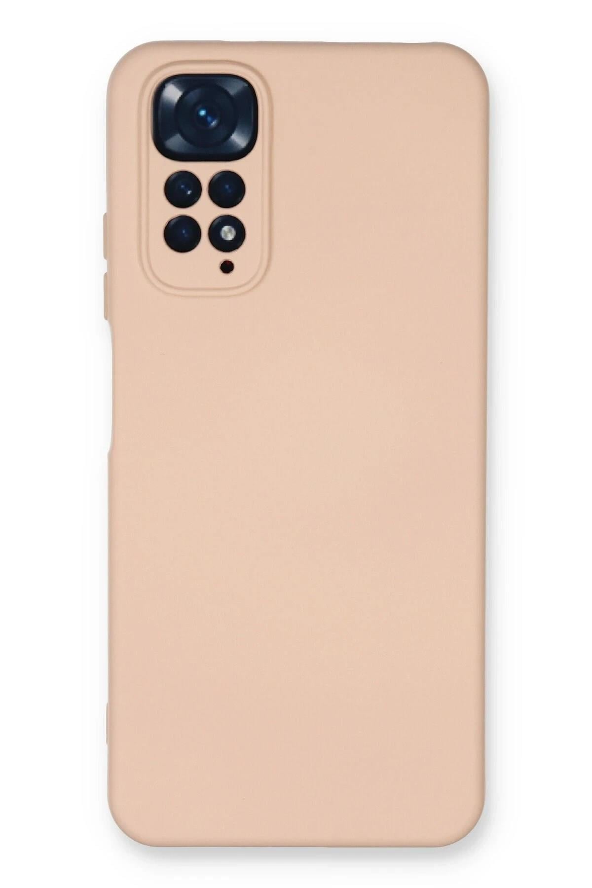 Mey İthalat®   Redmi Note 11 Kılıf Nano içi Kadife Silikon - Pudra