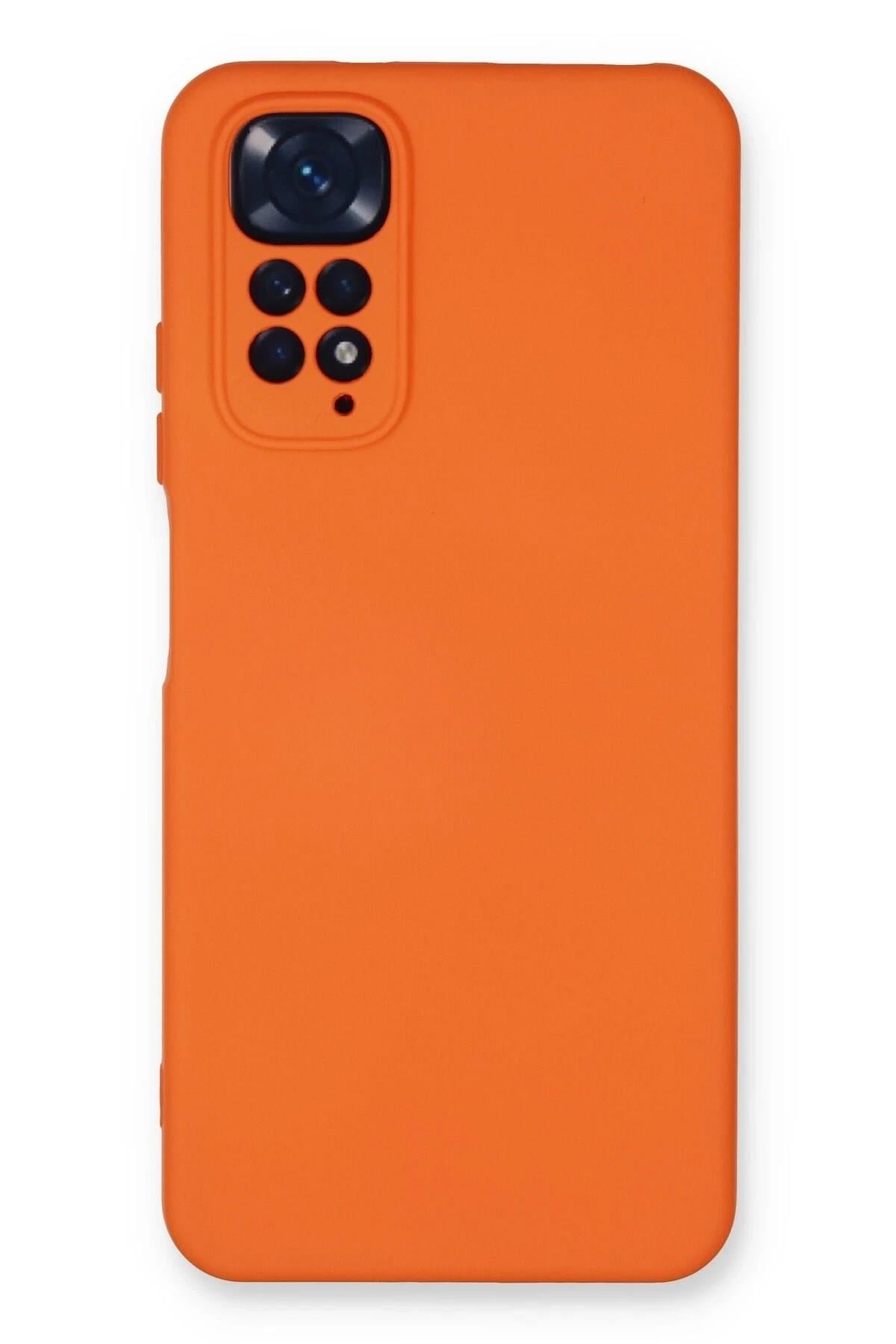 Mey İthalat®   Redmi Note 11 Kılıf Nano içi Kadife Silikon - Turuncu