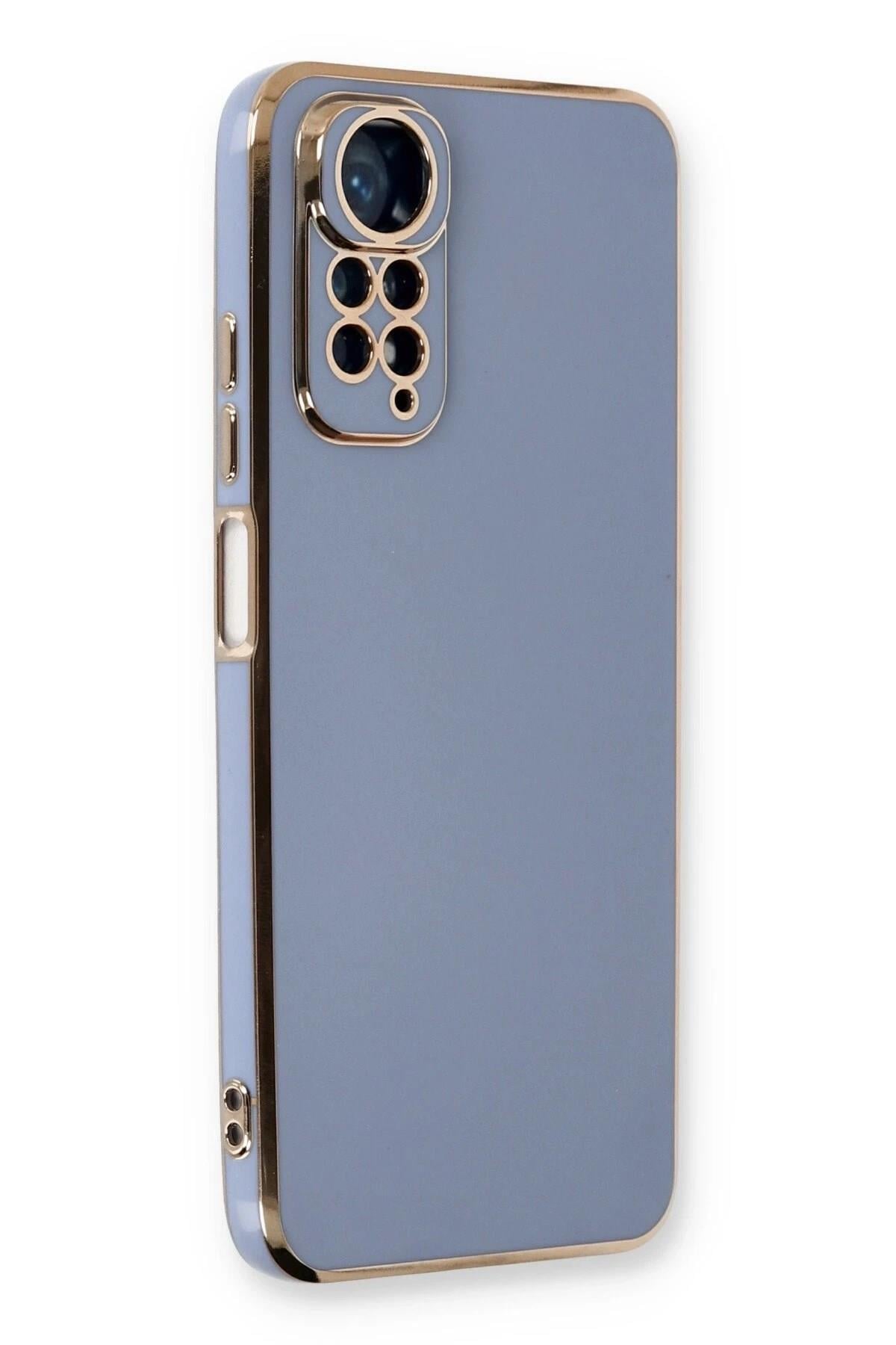 Mey İthalat®   Redmi Note 11 Kılıf Volet Silikon - Mavi