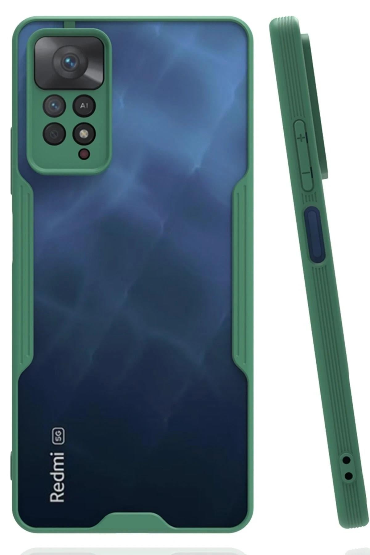 Mey İthalat®   Redmi Note 11 Pro Kılıf Platin Silikon - Yeşil