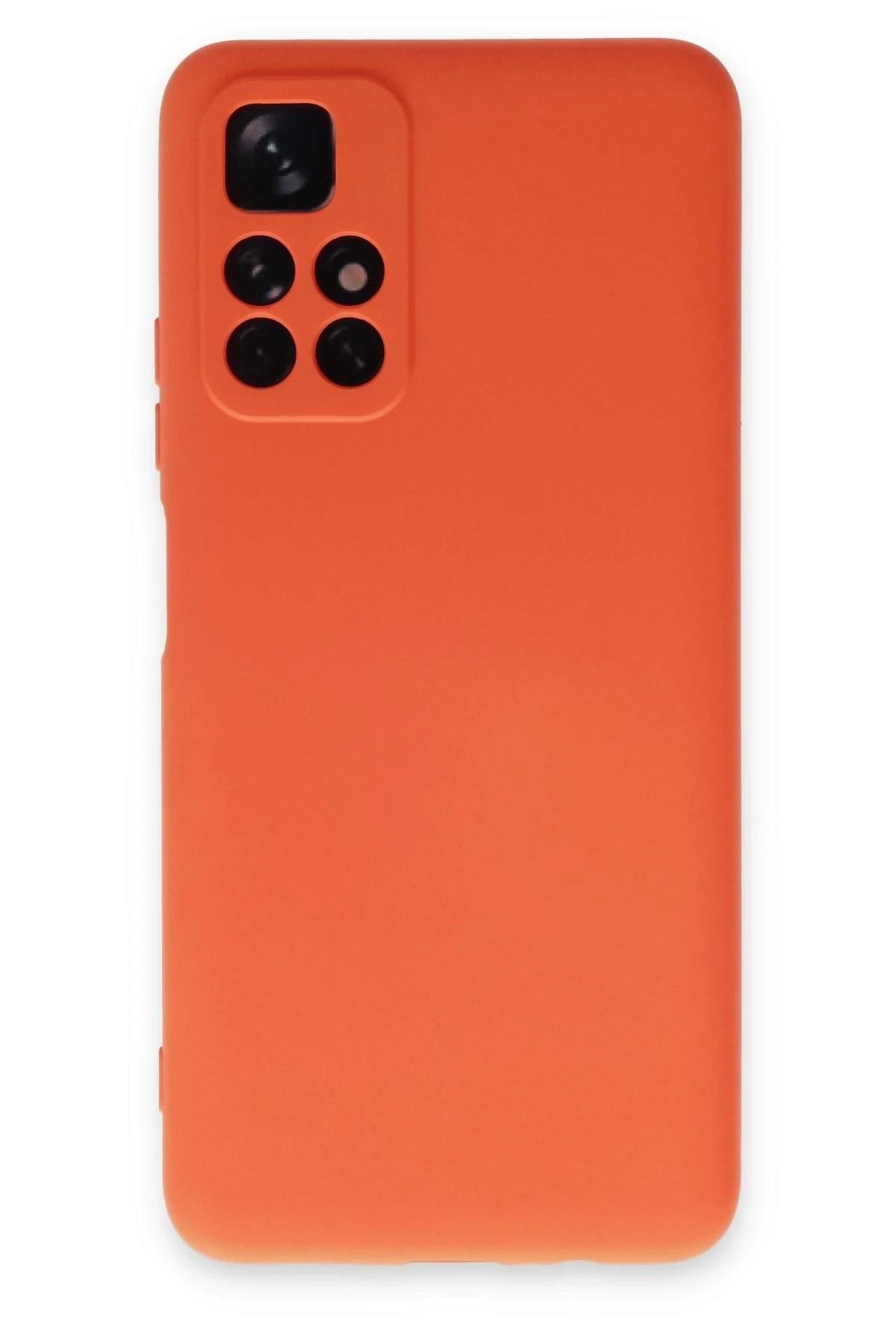 Mey İthalat®   Redmi Note 11T Kılıf Nano içi Kadife Silikon - Turuncu