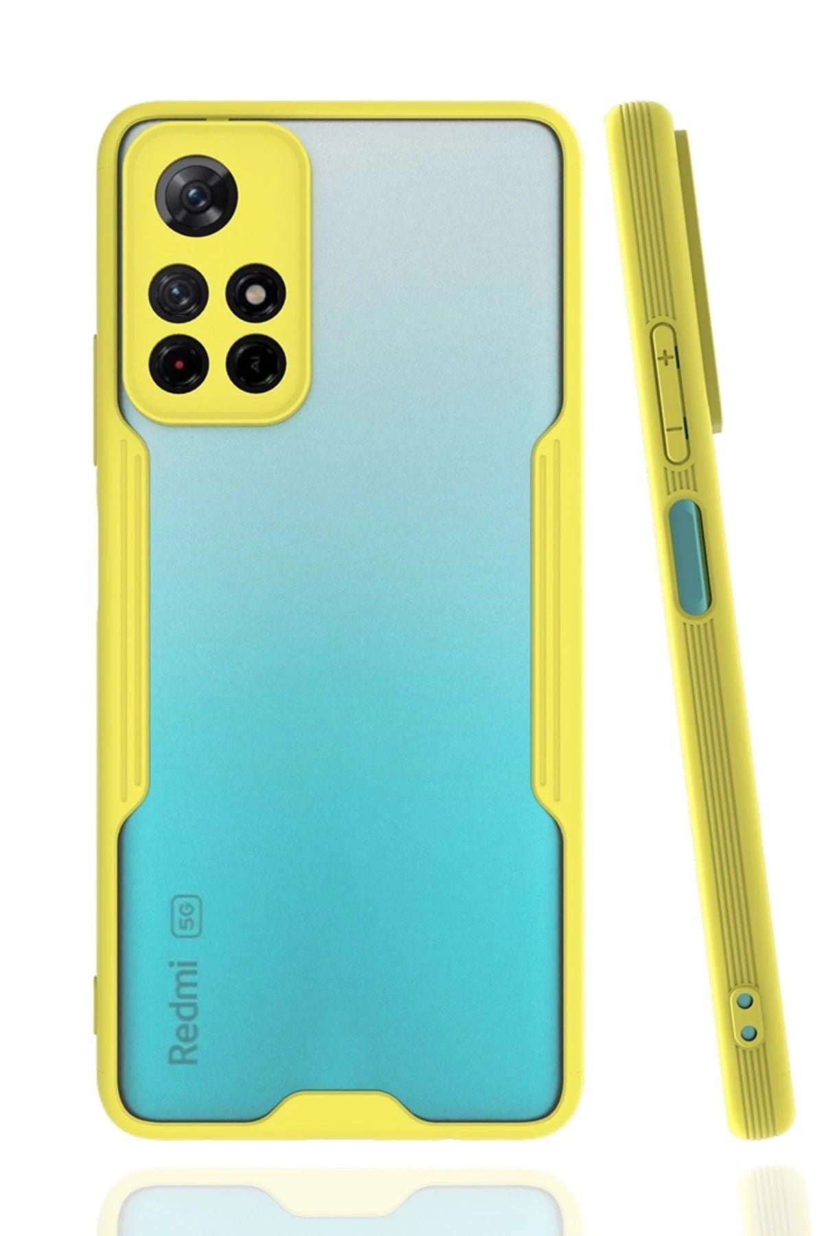 Mey İthalat®   Redmi Note 11T Kılıf Platin Silikon - Sarı