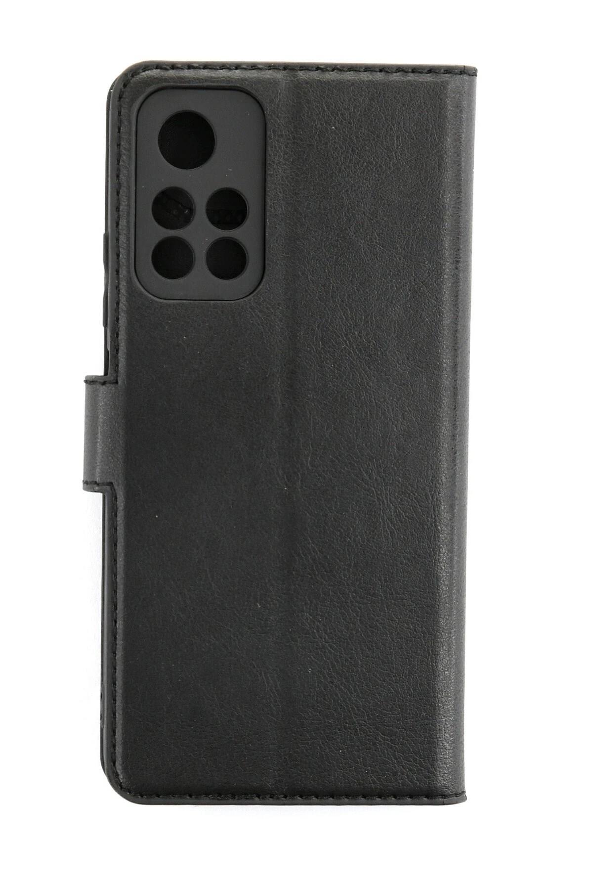Mey İthalat®   Redmi Note 11T Kılıf Trend S Plus Kapaklı Kılıf - Siyah