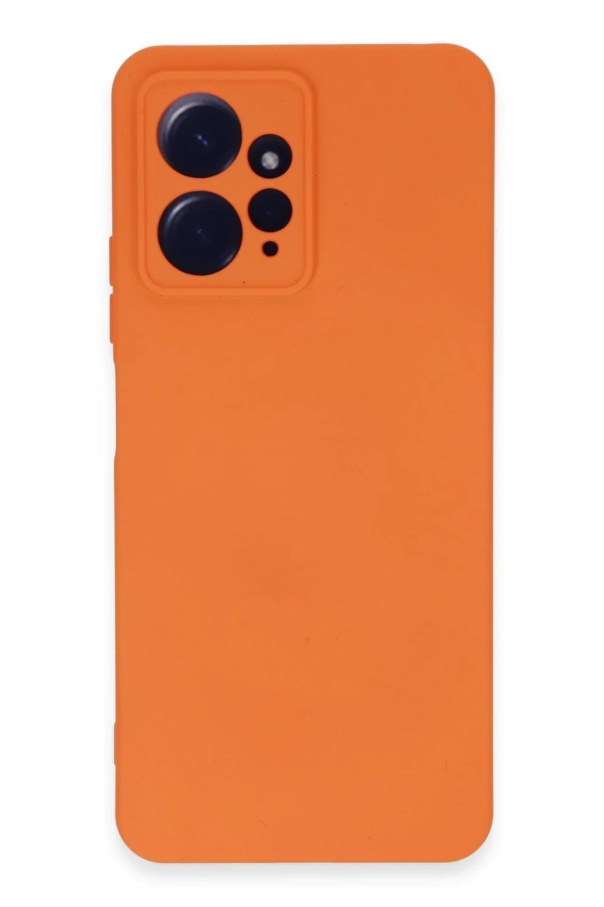 Mey İthalat®   Redmi Note 12 4G Kılıf Nano içi Kadife Silikon - Turuncu