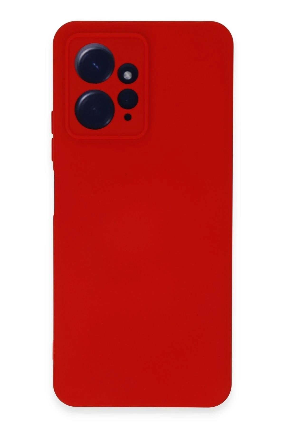 Mey İthalat®   Redmi Note 12 4G Kılıf Nano içi Kadife Silikon - Kırmızı
