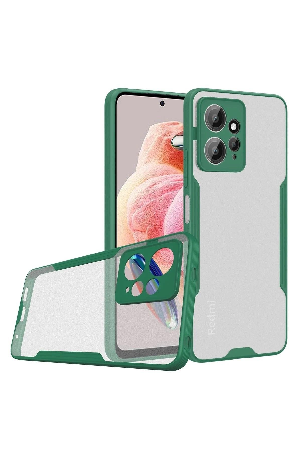 Mey İthalat®   Redmi Note 12 4G Kılıf Platin Silikon - Yeşil