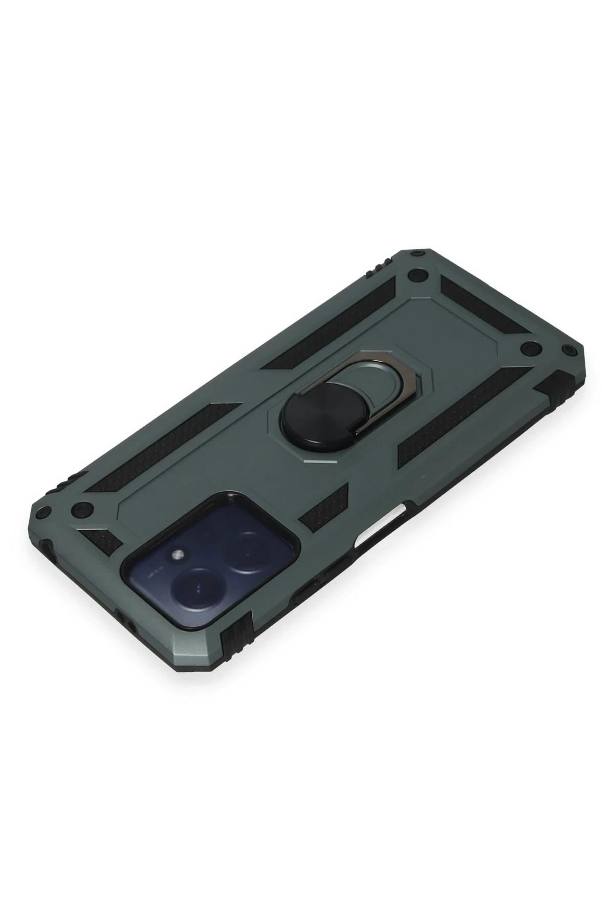 Mey İthalat®   Redmi Note 12 4G Kılıf Sofya Yüzüklü Silikon Kapak - Yeşil