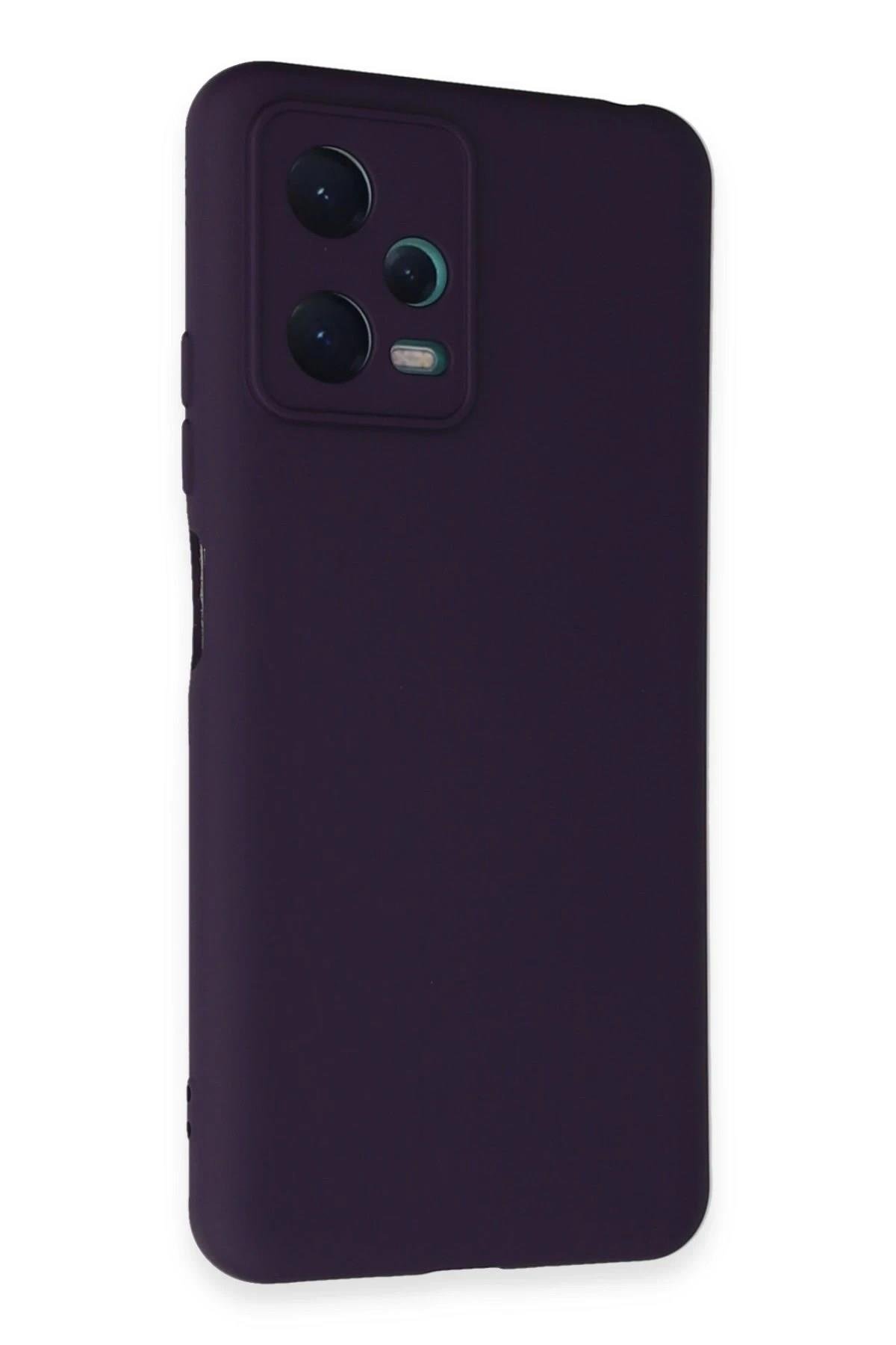 Mey İthalat®   Redmi Note 12 5G Kılıf Nano içi Kadife Silikon - Mor