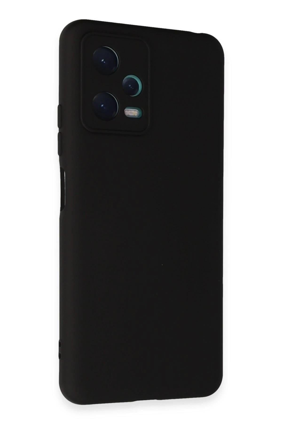 Mey İthalat®   Redmi Note 12 5G Kılıf Nano içi Kadife Silikon - Siyah