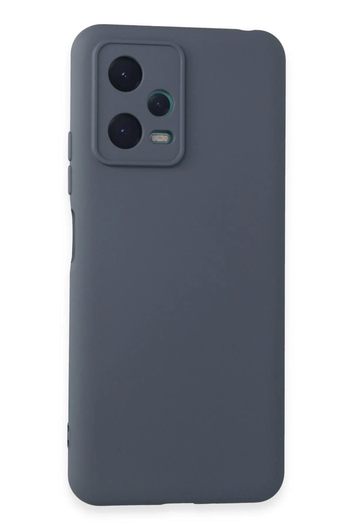 Mey İthalat®   Redmi Note 12 5G Kılıf Nano içi Kadife Silikon - Gri