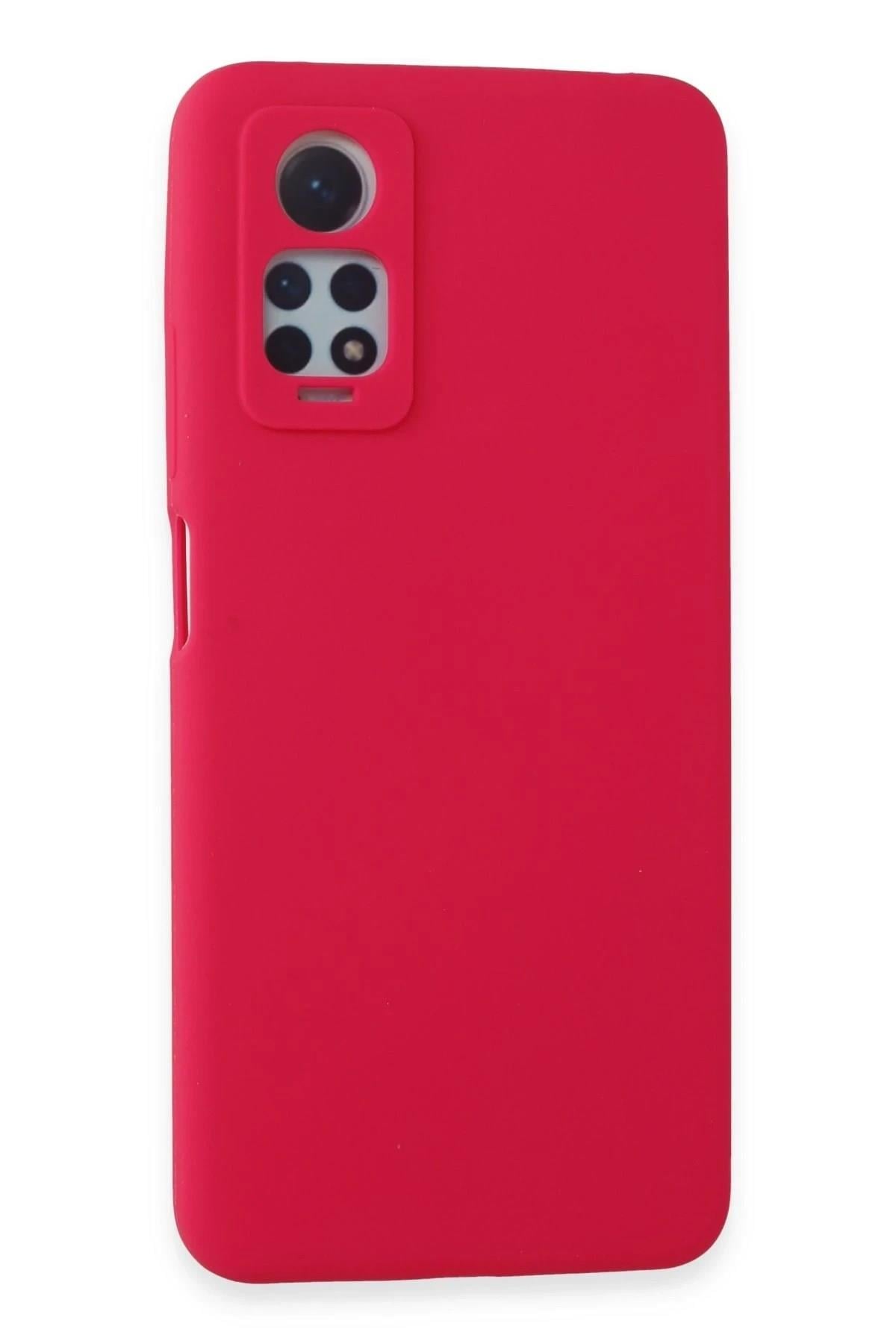 Mey İthalat®   Redmi Note 12 Pro 4G Kılıf Volet Silikon - Kırmızı