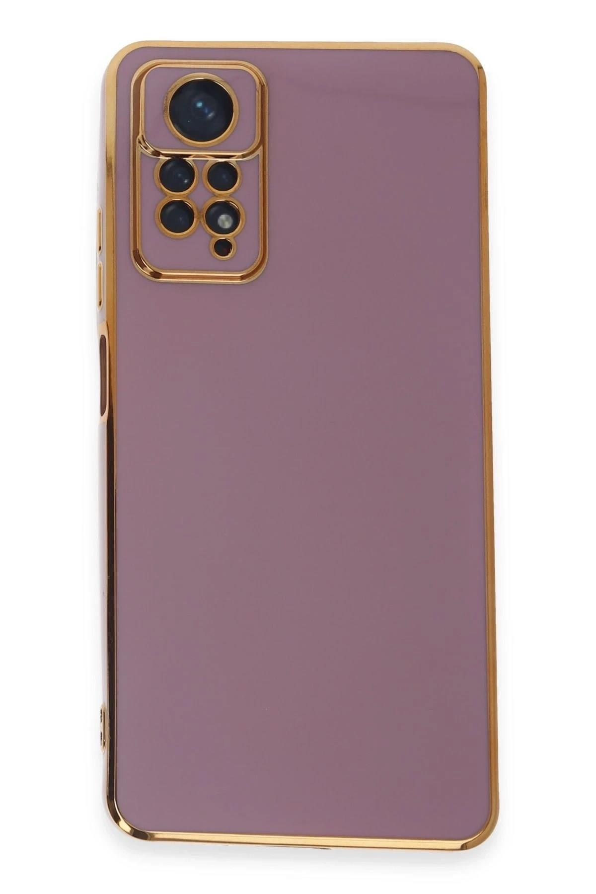 Mey İthalat®   Redmi Note 12 Pro 4G Kılıf Volet Silikon - Mor