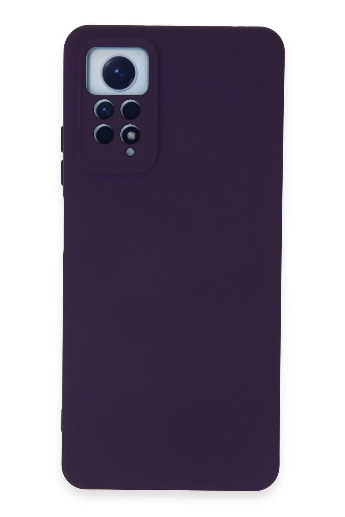 Mey İthalat®   Redmi Note 12 Pro 4G Kılıf Nano içi Kadife Silikon - Mor
