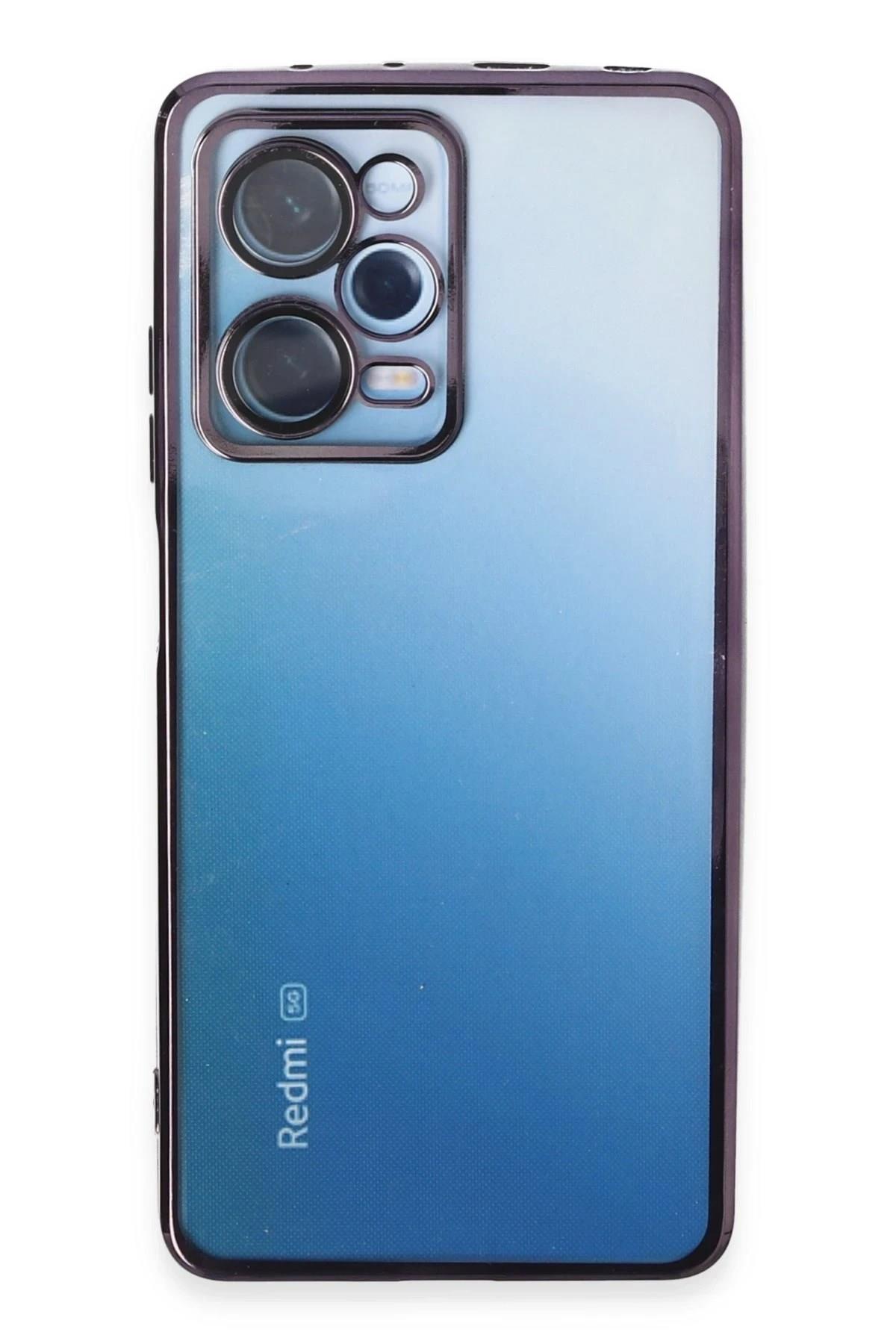 Mey İthalat®   Redmi Note 12 Pro 5G Kılıf  Lensli Silikon - Mor