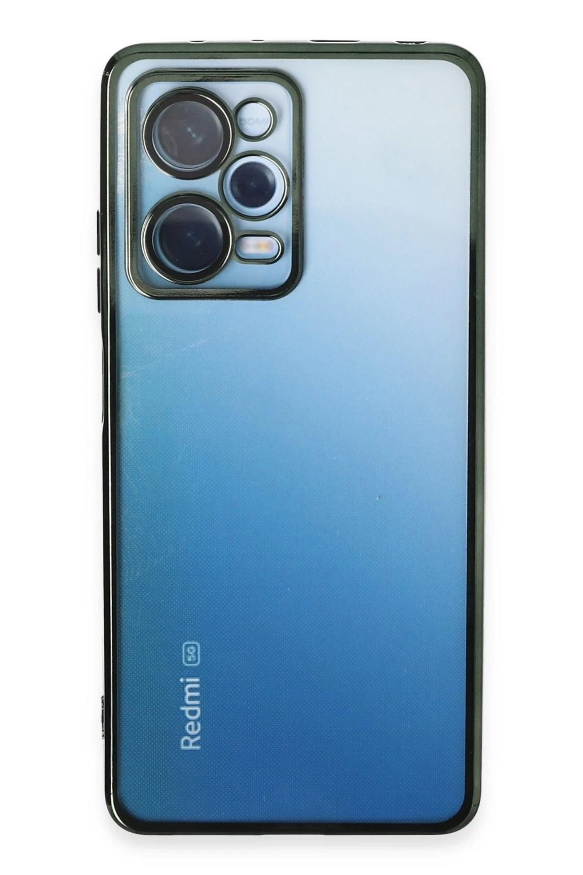 Mey İthalat®   Redmi Note 12 Pro 5G Kılıf  Lensli Silikon - Yeşil