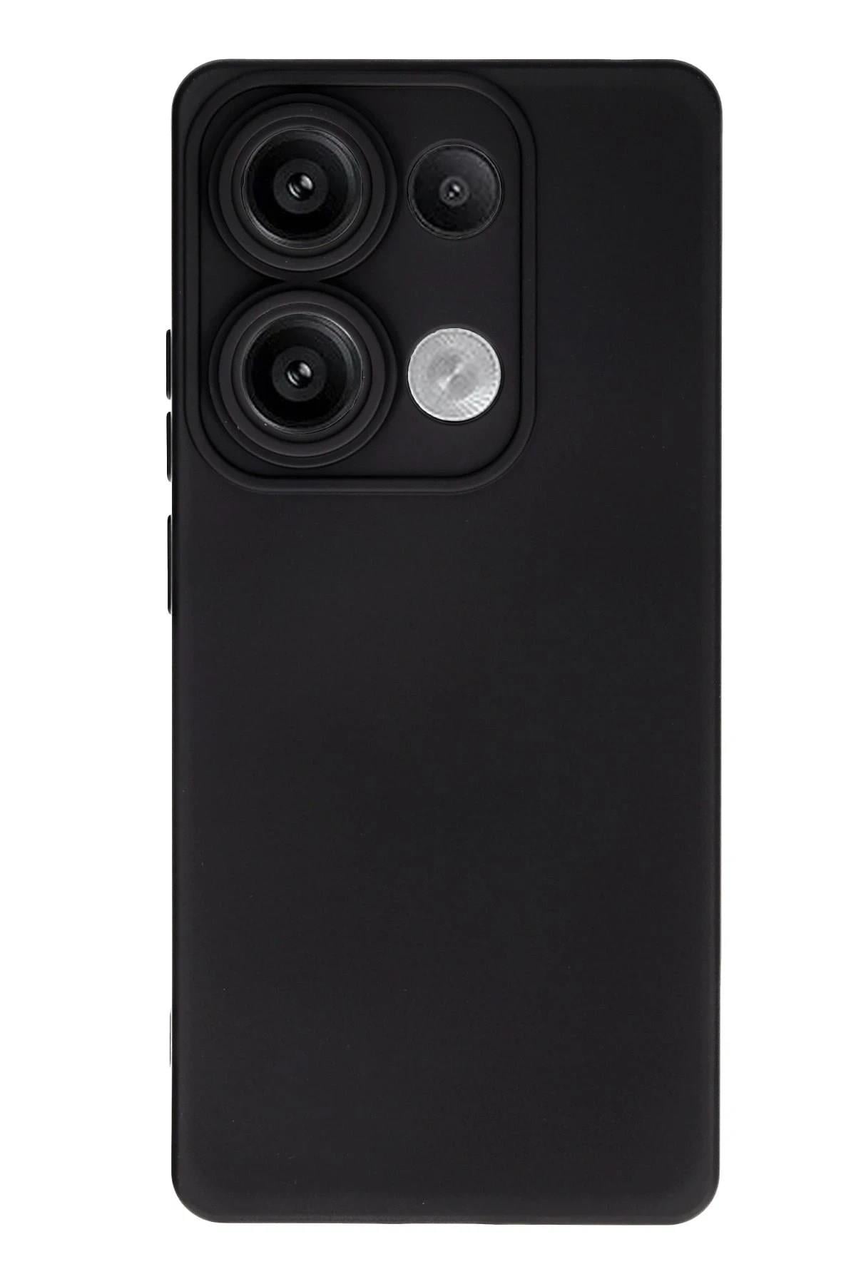 Mey İthalat®   Redmi Note 13 4G Kılıf Nano içi Kadife Silikon - Siyah