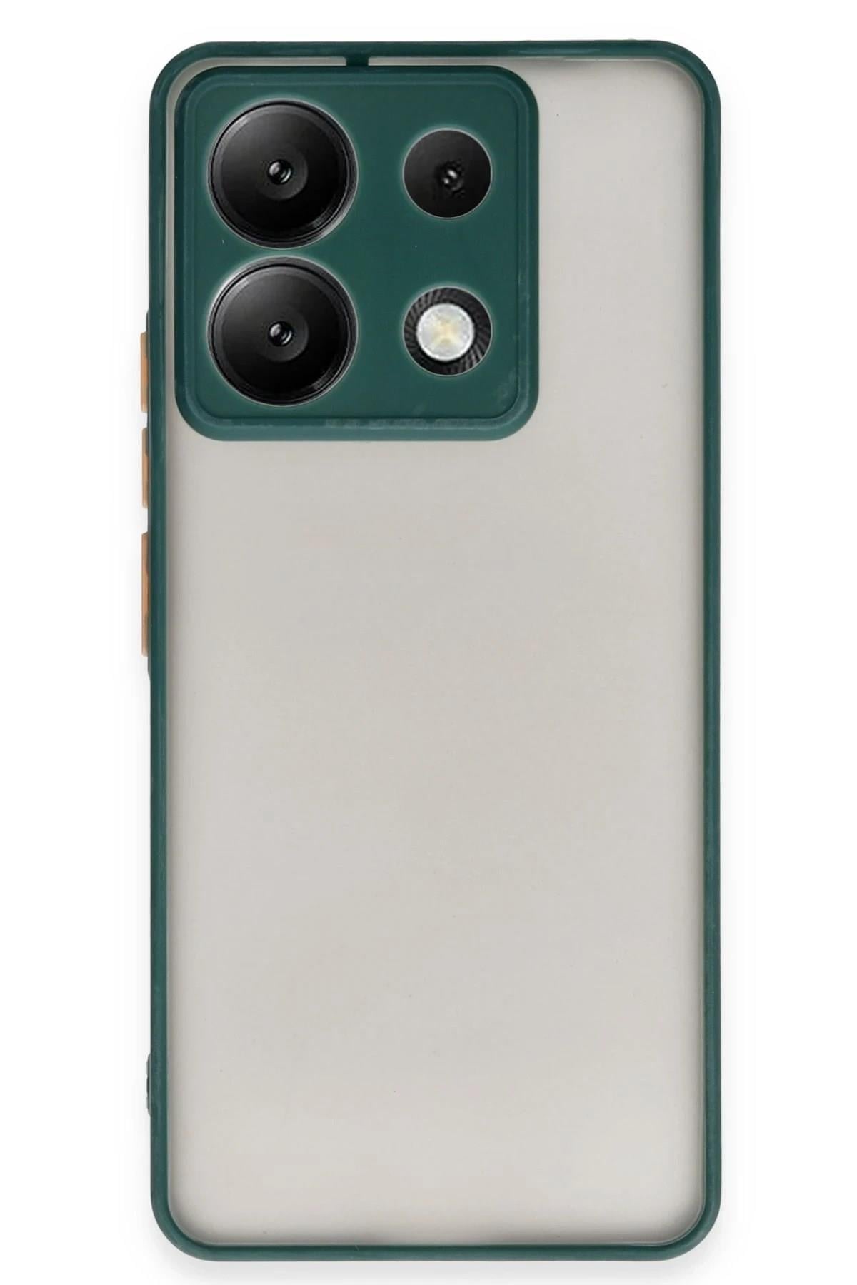 Mey İthalat®   Redmi Note 13 5G Kılıf Montreal Silikon Kapak - Yeşil