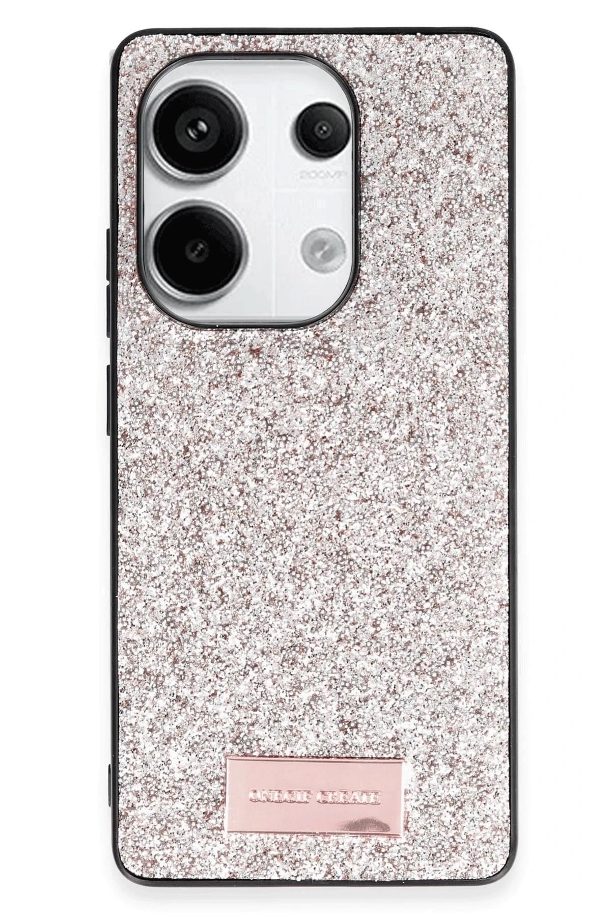 Mey İthalat®   Redmi Note 13 Pro 4G Bright Simli Kapak - Gold