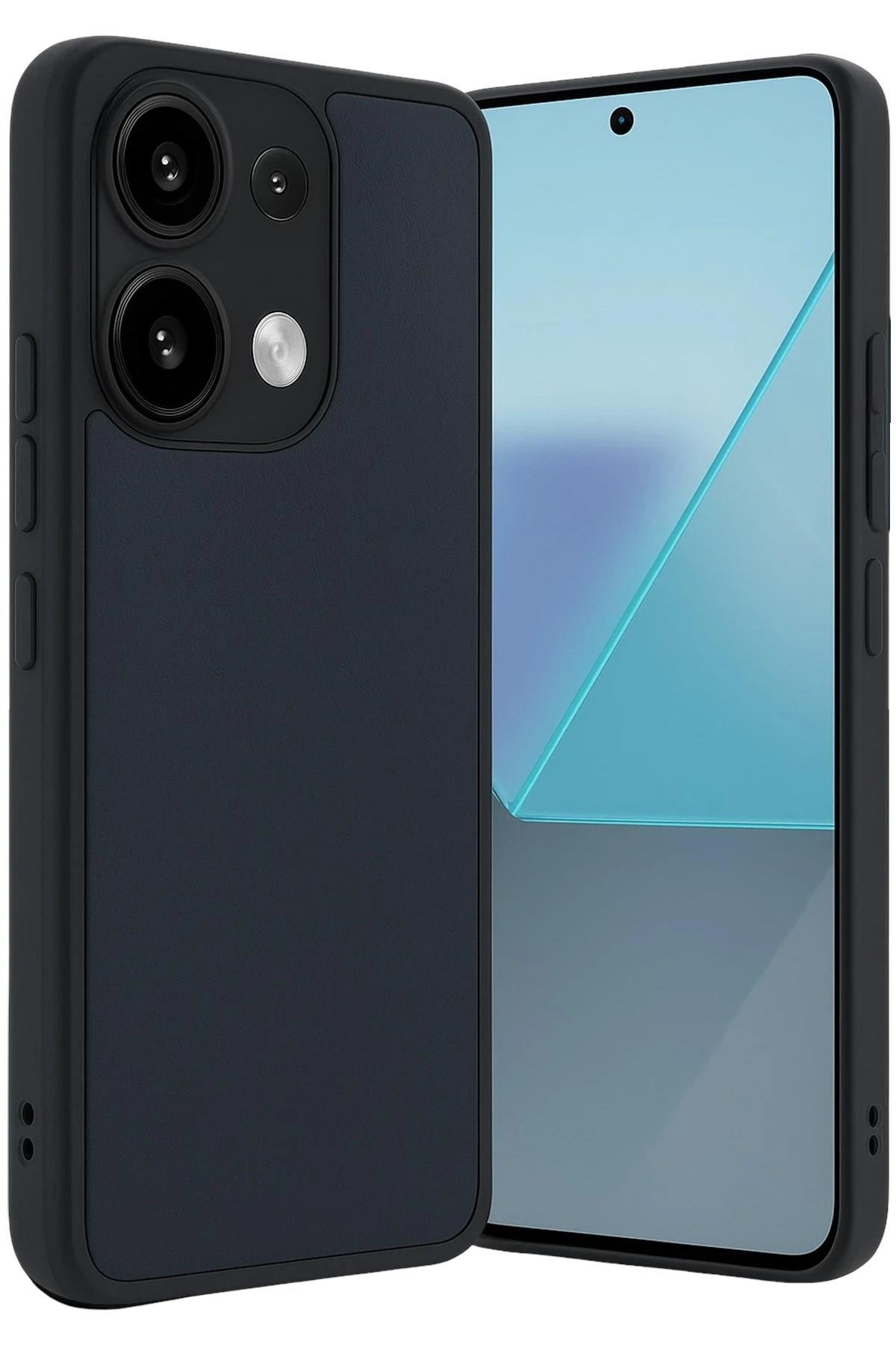 Mey İthalat®   Redmi Note 13 Pro 4G Kılıf Aras Deri Kapak - Lacivert